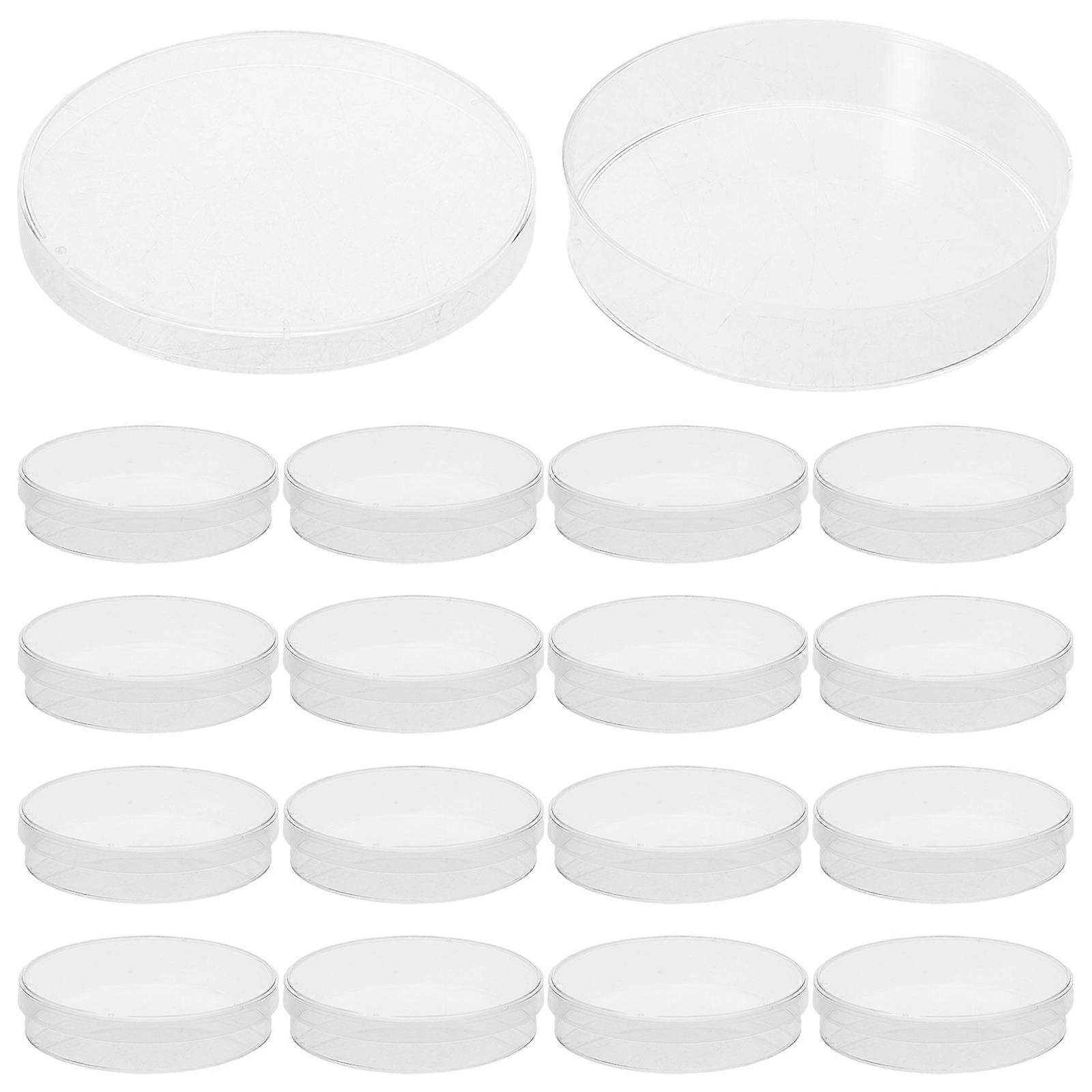 Nutrient Petri Dishes Plastic with High Transparency 50Pcs for Laboratory Use