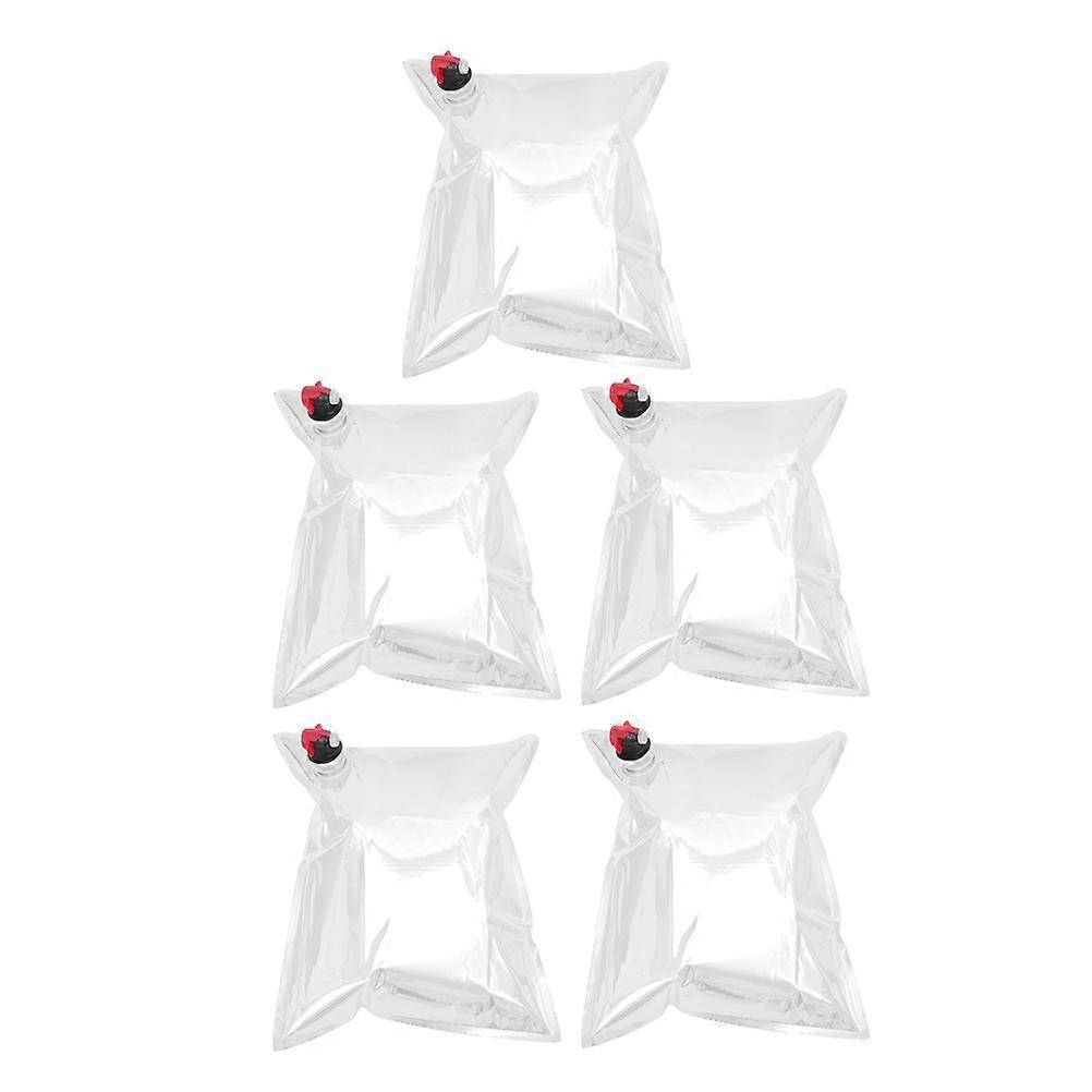 Liquid Travel Pouches 5Pcs Portable Wine Bladder For Red Wine Beverage Storage Users Who Need Convenient Solutions