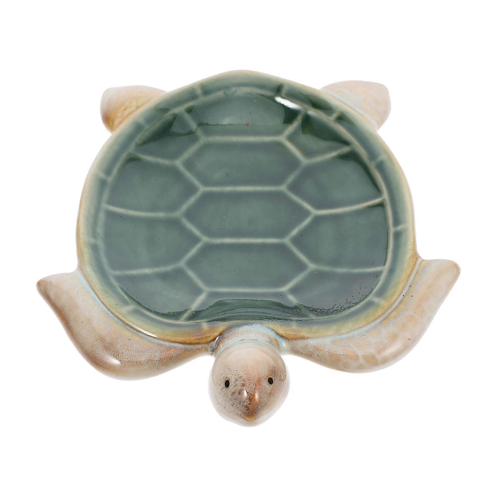 Turtle Bath Tray Turtle Storage Tray General Users 20.70X18.40X5.00CM Ceramic Decorative 1Set