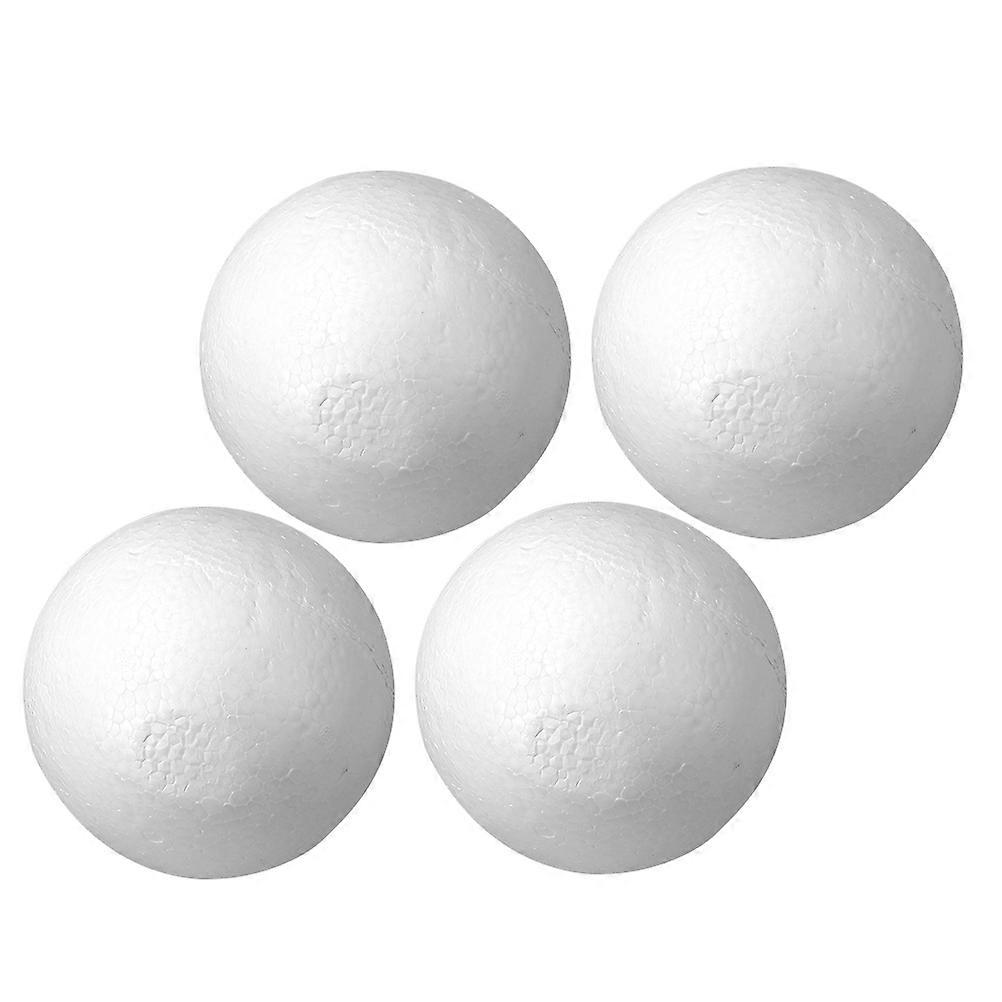 White Foam Balls Solid for Decoration 4Pcs Party Craft Materials