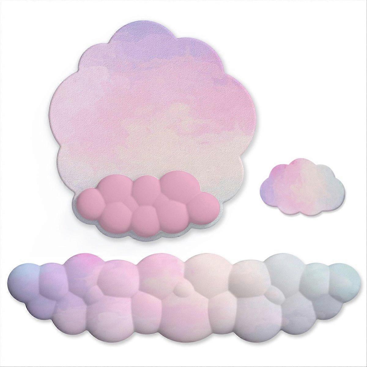 3Pcs Cloud Wrist Rest Keyboard Set Mouse Pad Wrist Support Set
