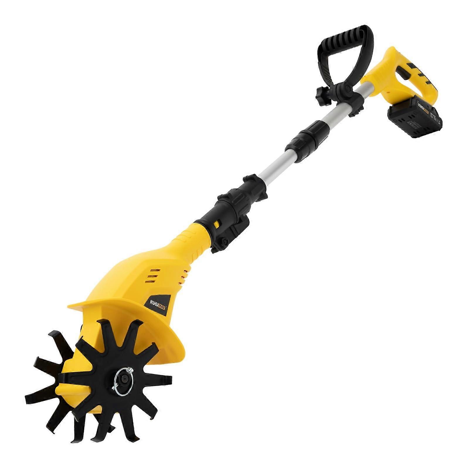 Cordless Garden Tiller Rotary Cultivator with Lithium Battery, Lightweight Deep Soil Tool for Small Gardens