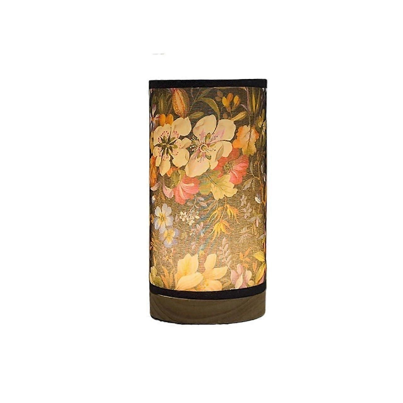 Wooden Bedside Table Lamp with Fabric Shade, Soft Ambient Lighting, ThreeColor Light for Bedroom