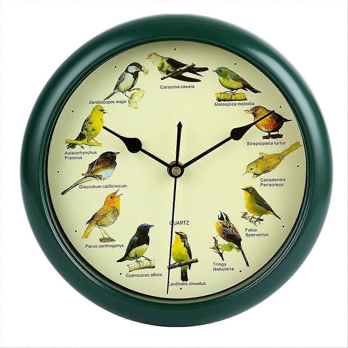 Musical bird wall clock, decorative battery powered, melody clock