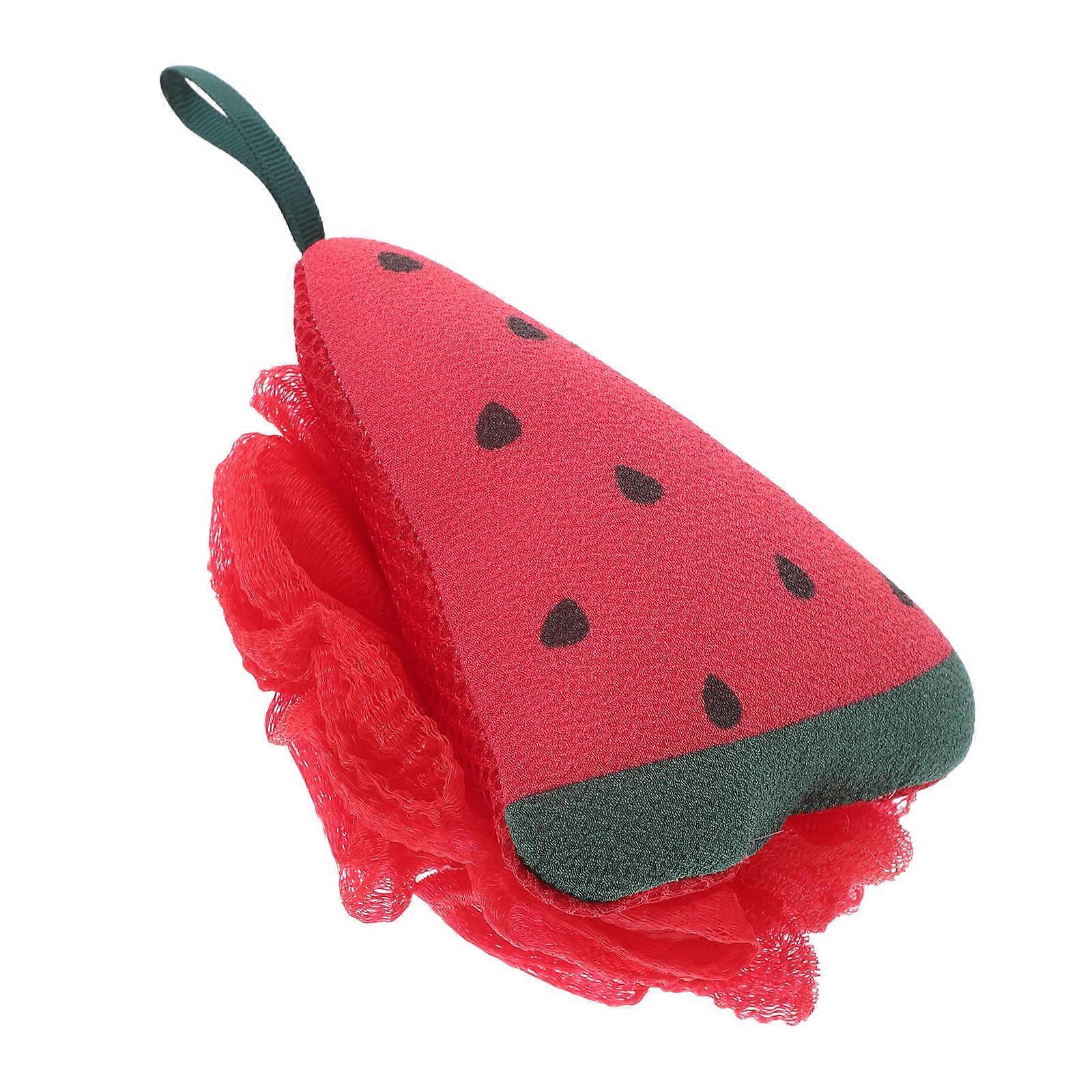 Red Exfoliating Bath Sponge and Loofah for Comfortable Massage