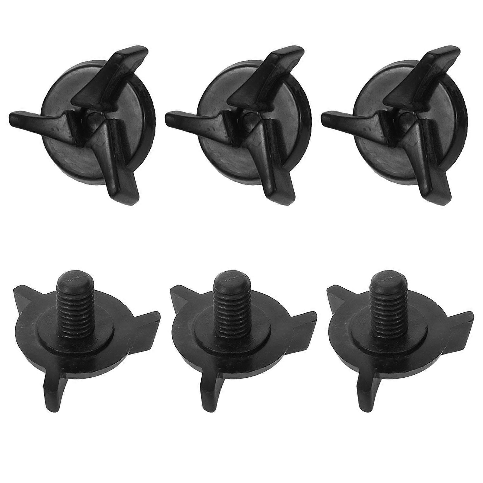 Motorcycle Accessories Visor Screws for Repair 6Pcs Black Plastic