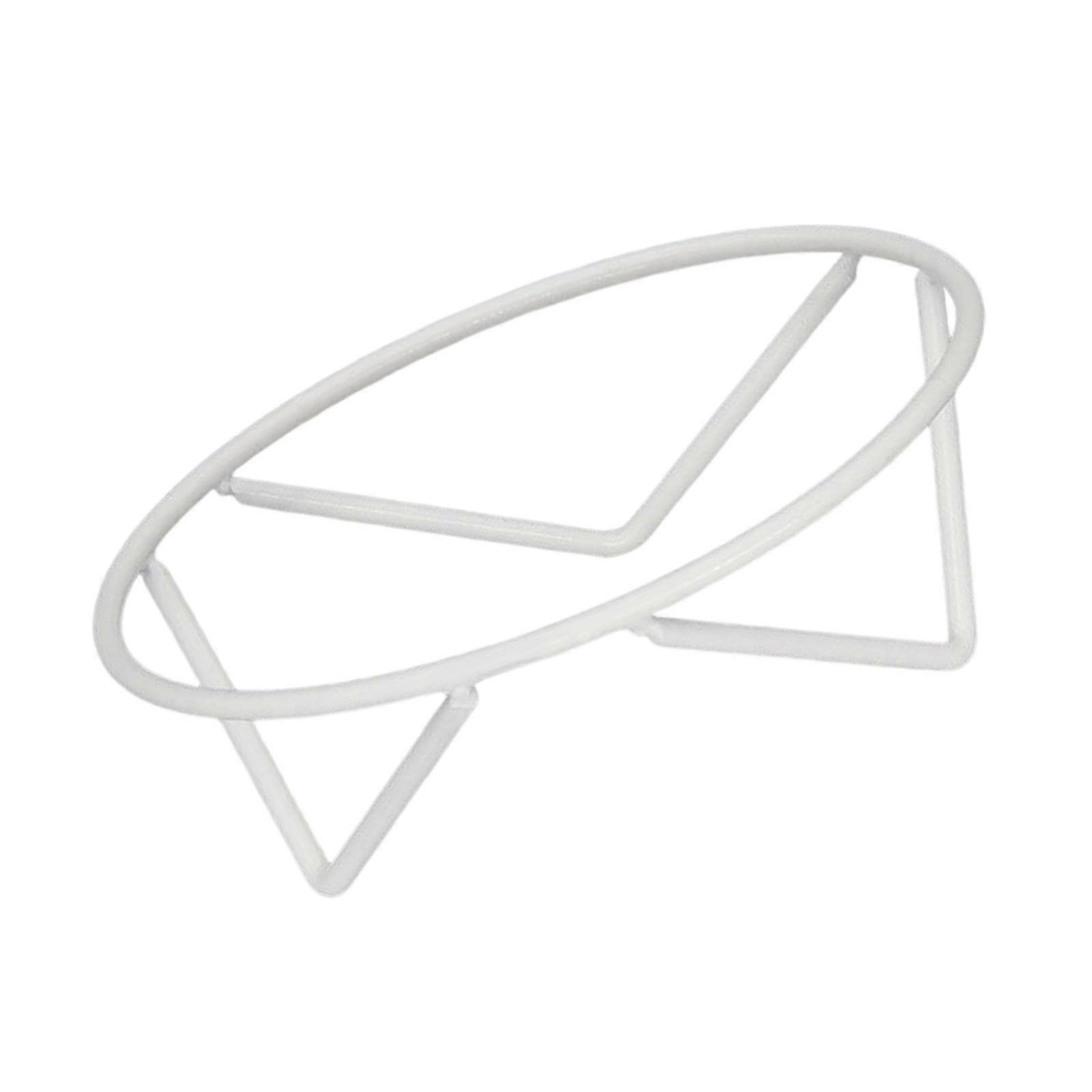 Iron Welded Ball Holder Stand for Basketball Football Display Ensuring Security in Different Setting  White