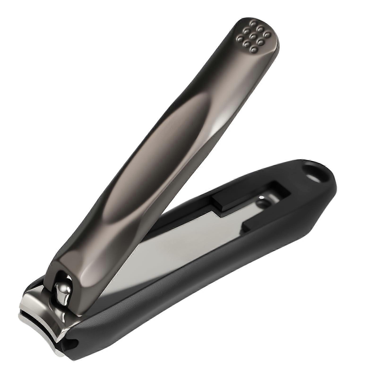 Professional AntiSplash Nail Clippers with Catcher, Detachable Easy Clean Precision Flat Blades