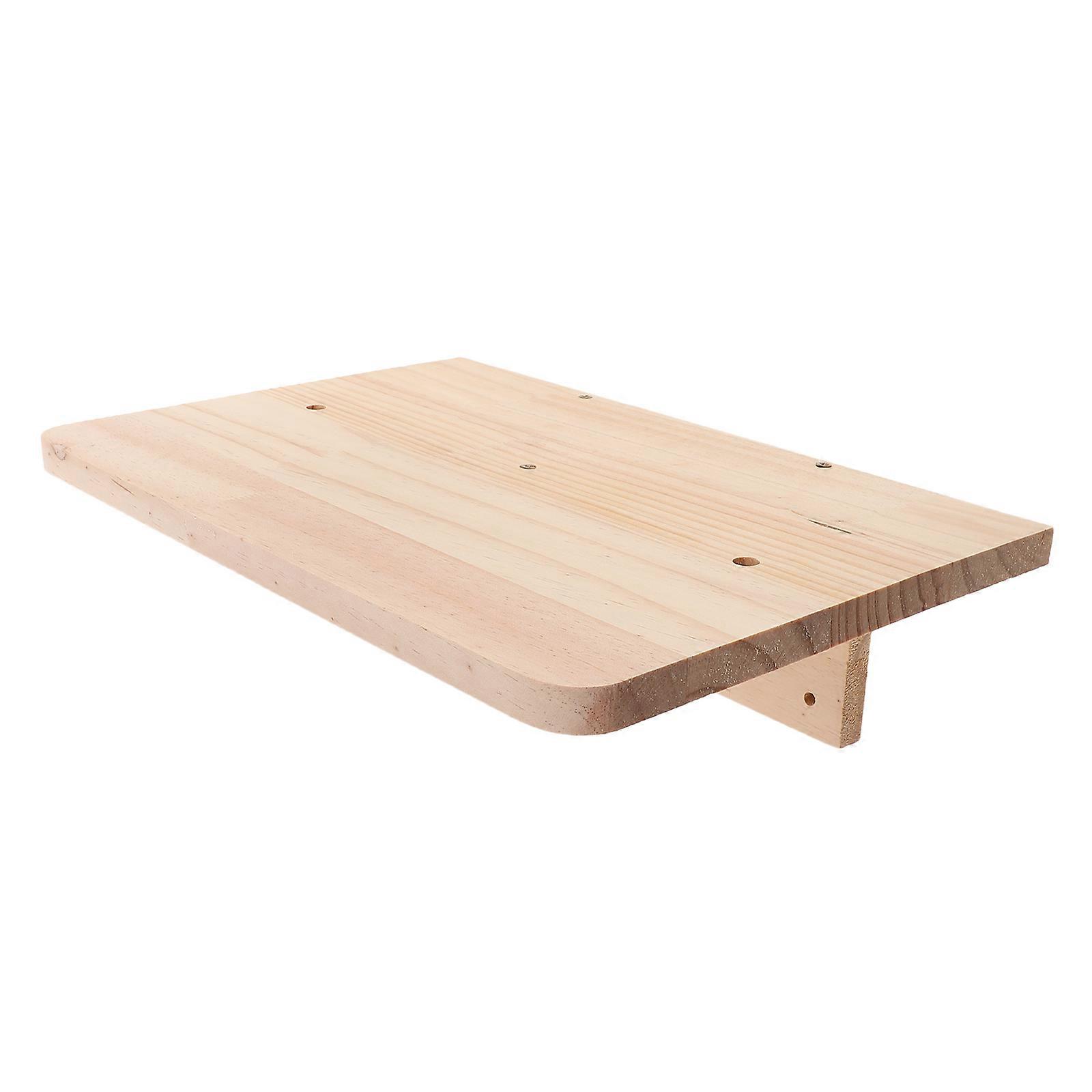 Outdoor Library Box Bracket Replacement Mailbox Base For Support Birdhouse Squirrel Feeder Butterfly House Made Of Beige Rectangular Wood 1Set