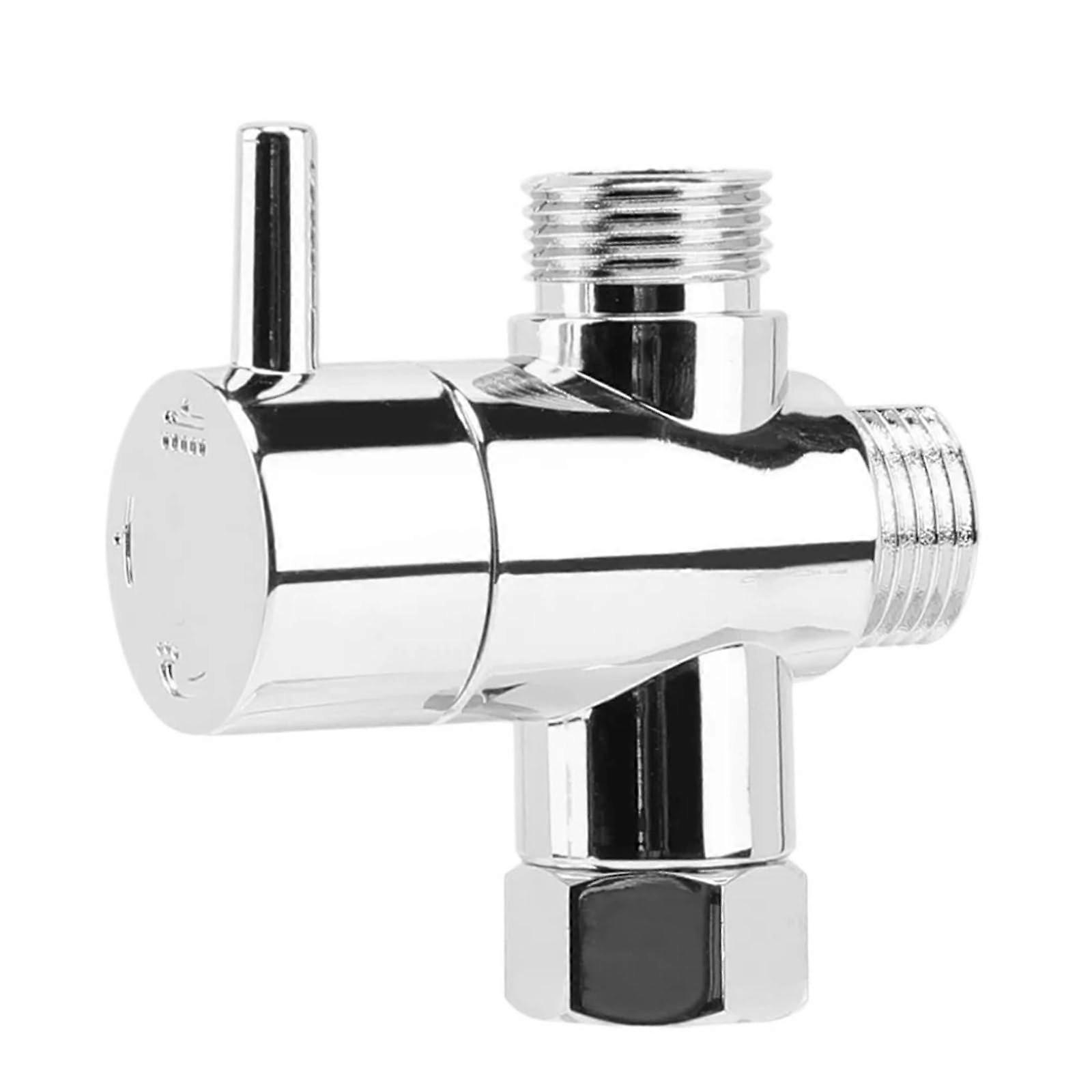 Handheld Shower Head with Diverter Valve Chrome Hose Easy Install Bathroom Upgrade 1 PCS