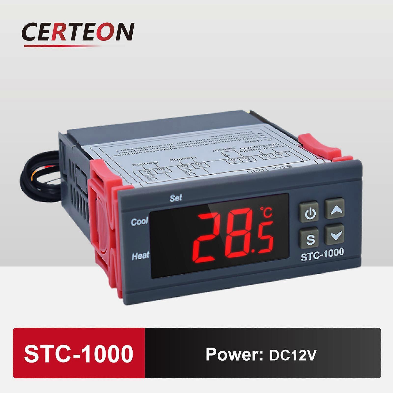 STC-1000/3000 Digital Thermostat Controller 12V 24V 220V LED Display Microcomputer Heating Cooling Incubator
