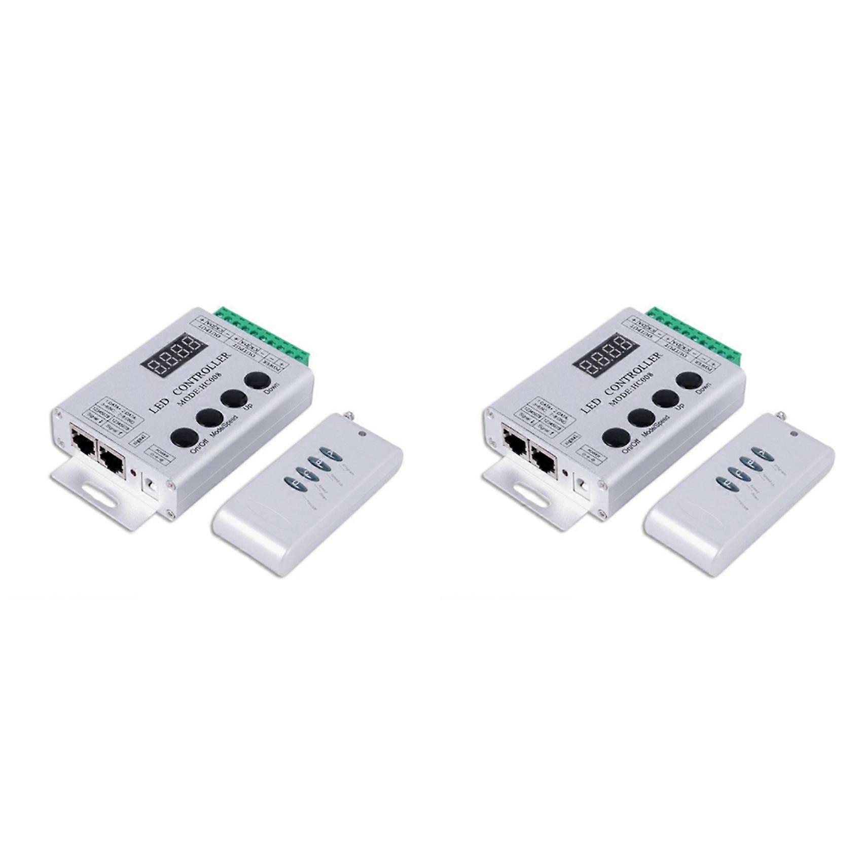 2X HC008 Programmable LED Controller 133 Effect Mode RF Control 2048 LED Pixel for WS2811 WS2812 RGB LED Strip Light