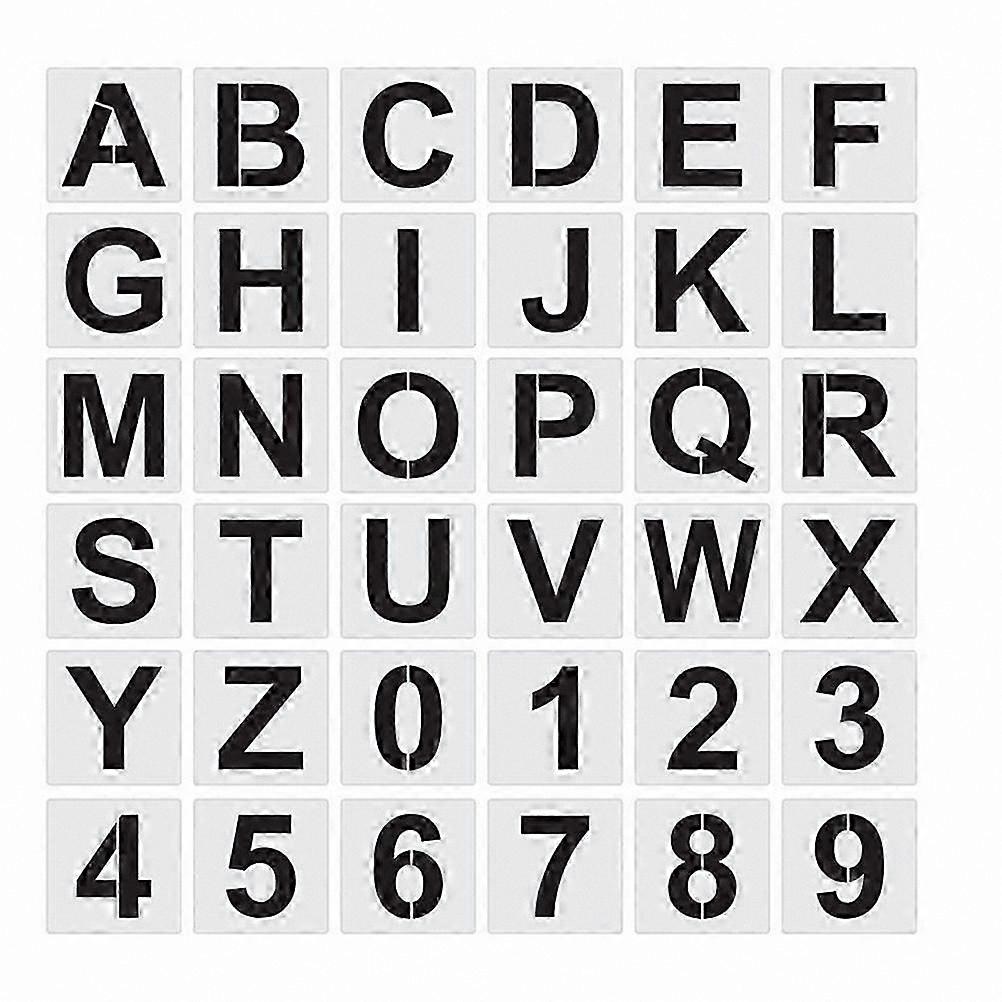 Alphabet and Number Stencils Set for Art Drawing and Painting Projects