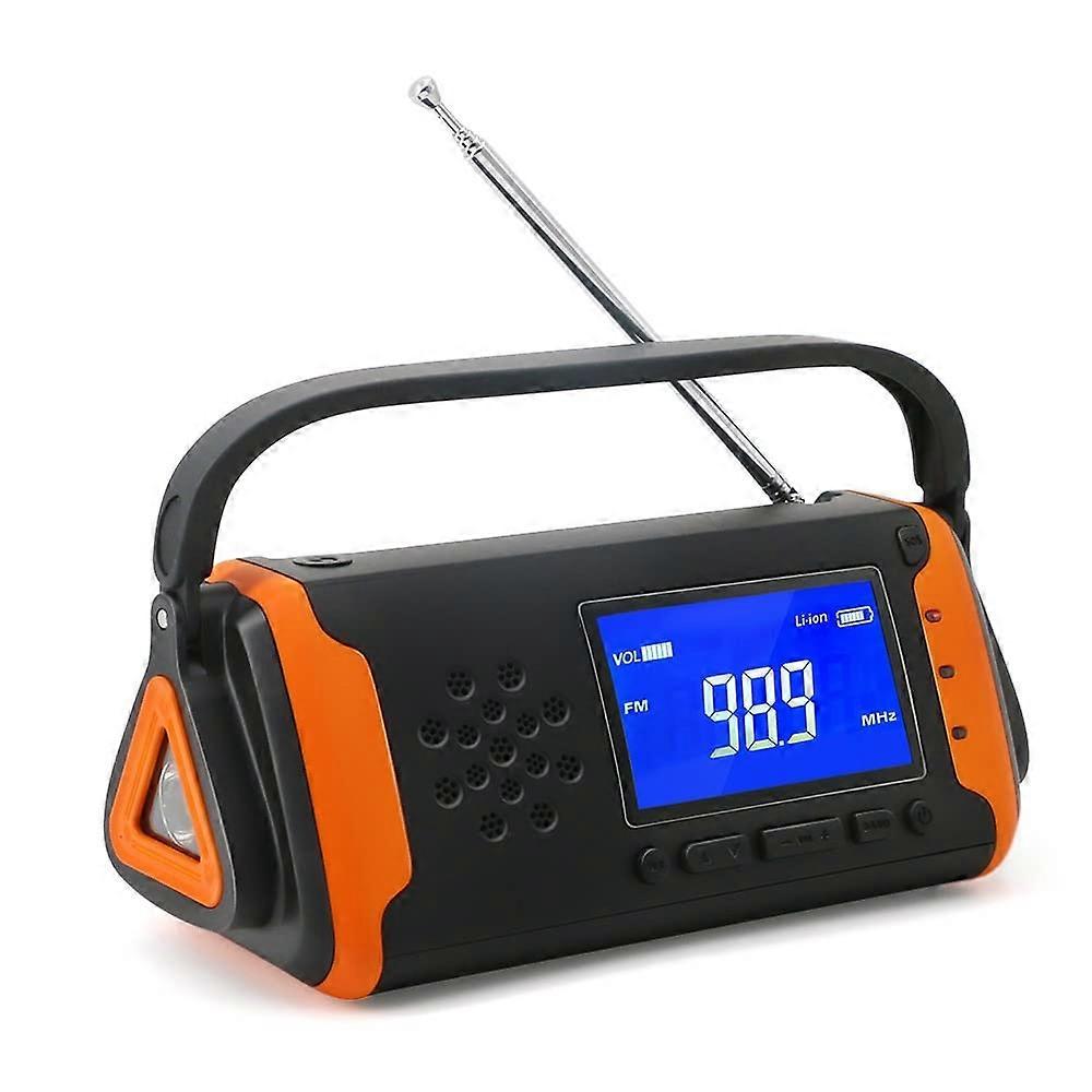 Emergency Solar Hand Crank Weather Radio with LED Display, SOS Alert, AM FM NOAA, Phone Charger