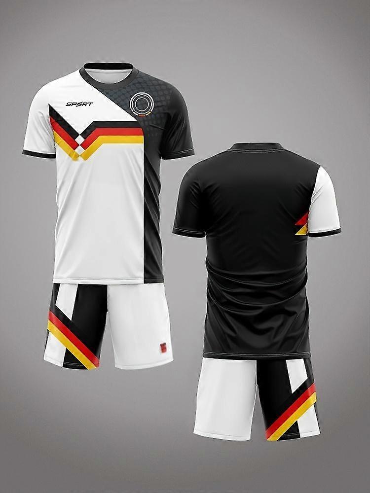 Tenue de football homme Mexique Brésil France Espagne Allemagne, col rond, séchage rapide, entraînement professionnel, manches courtes