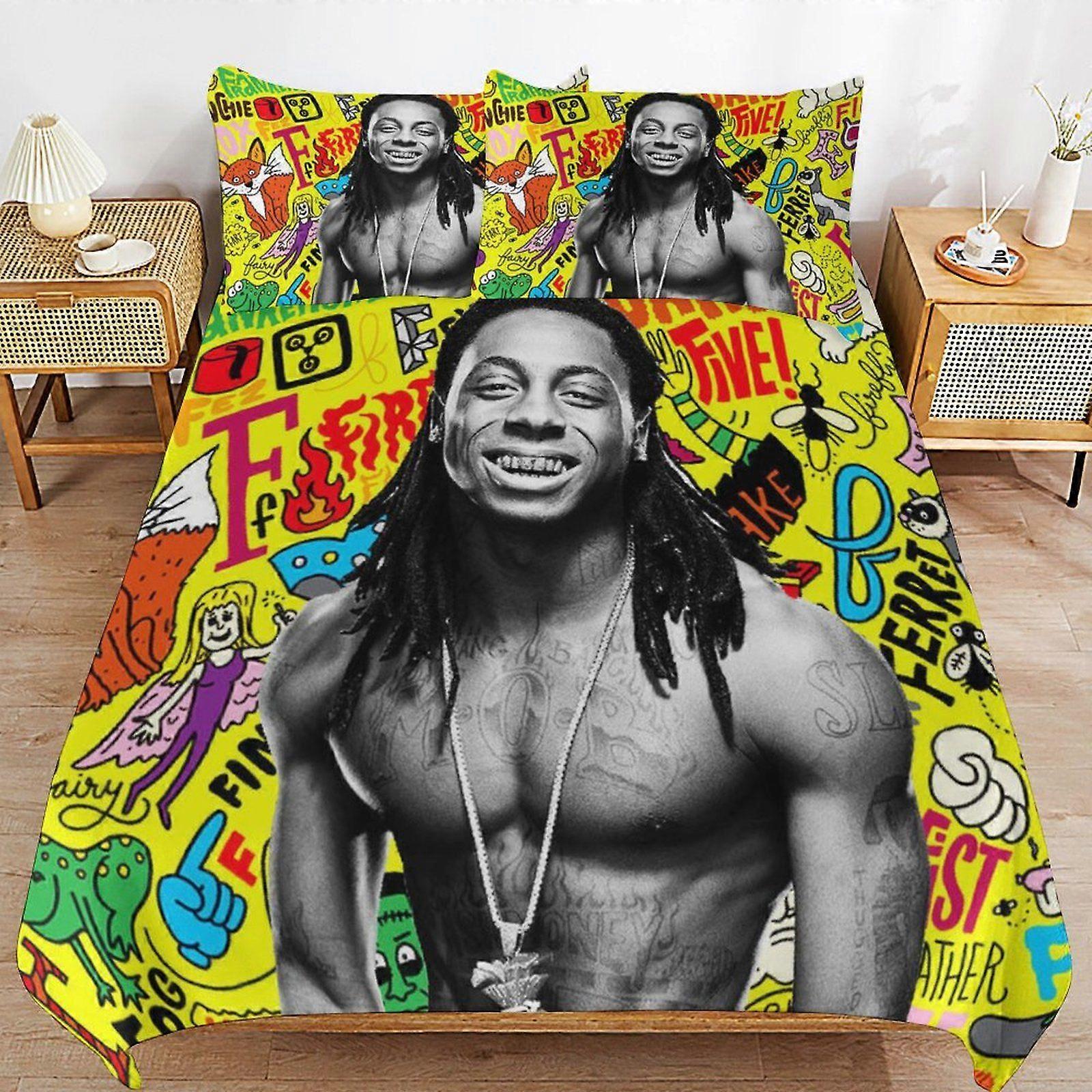 Lil wayne Simple Smooth Finish Practical Zipper Closure Soft Bedding Duvet Cover Sets Sleep Essentials
