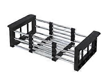 Over the Sink Dish Drying Rack, Adjustable RustResistant Stainless Steel, SpaceSaving Black Large