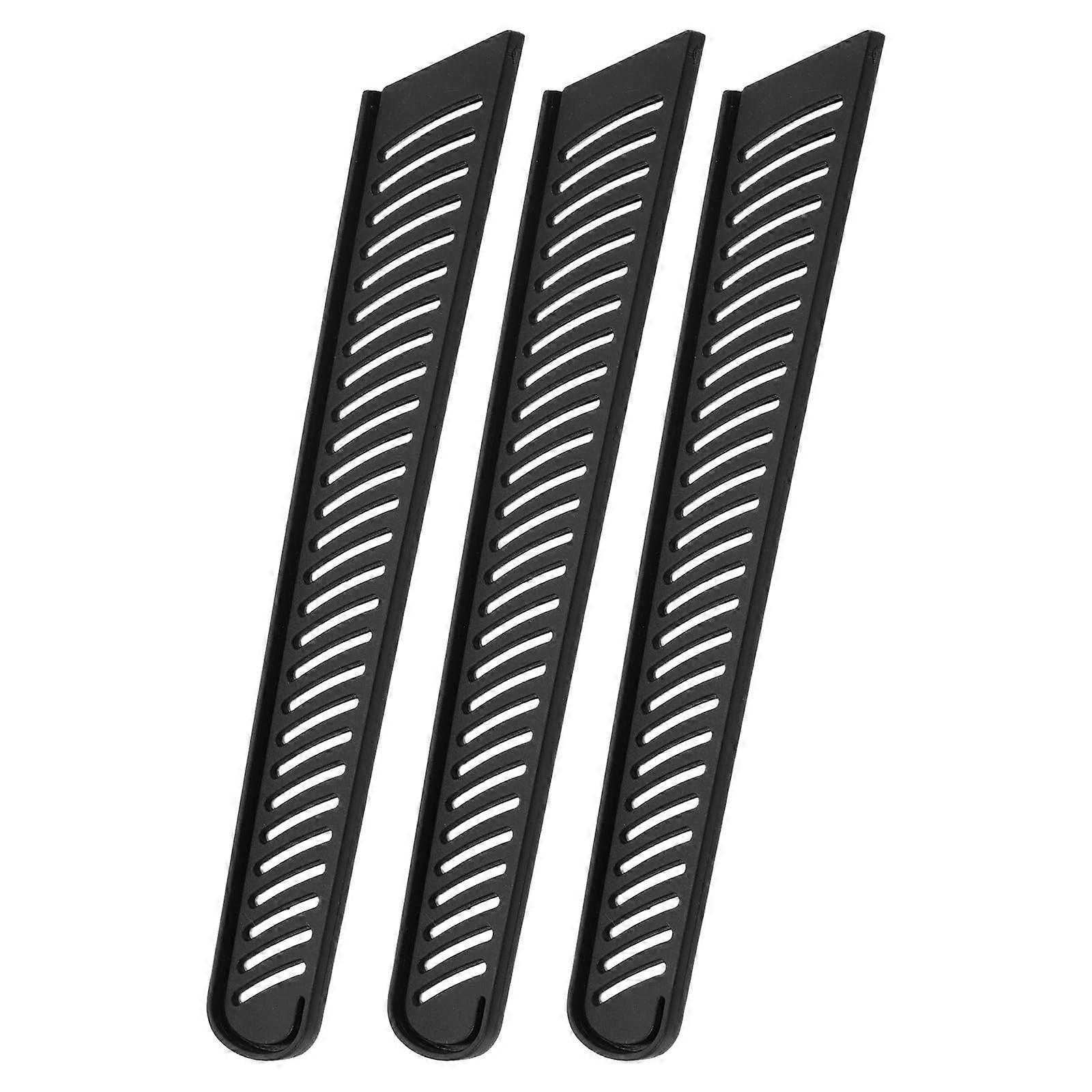 3Pcs Universal Knife Edge Guards Set for 9.5' Kitchen Slicing Knife with Secure Blade Protection, Black