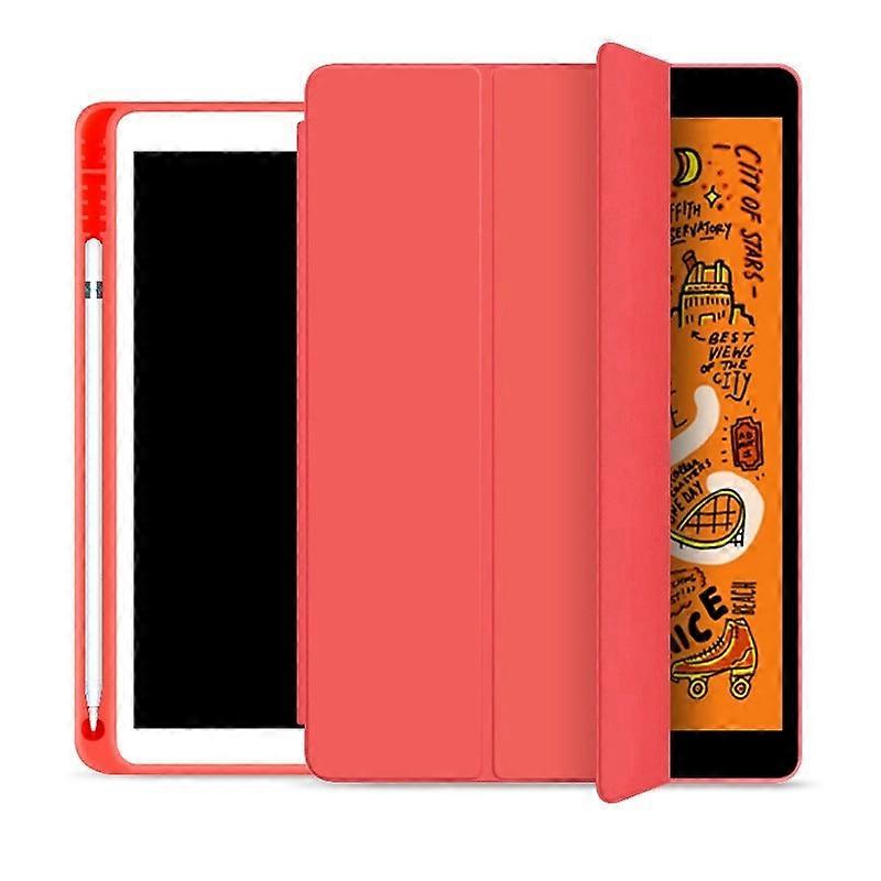 Stylish Case For Ipad Mini5 Red Fine Grain Back