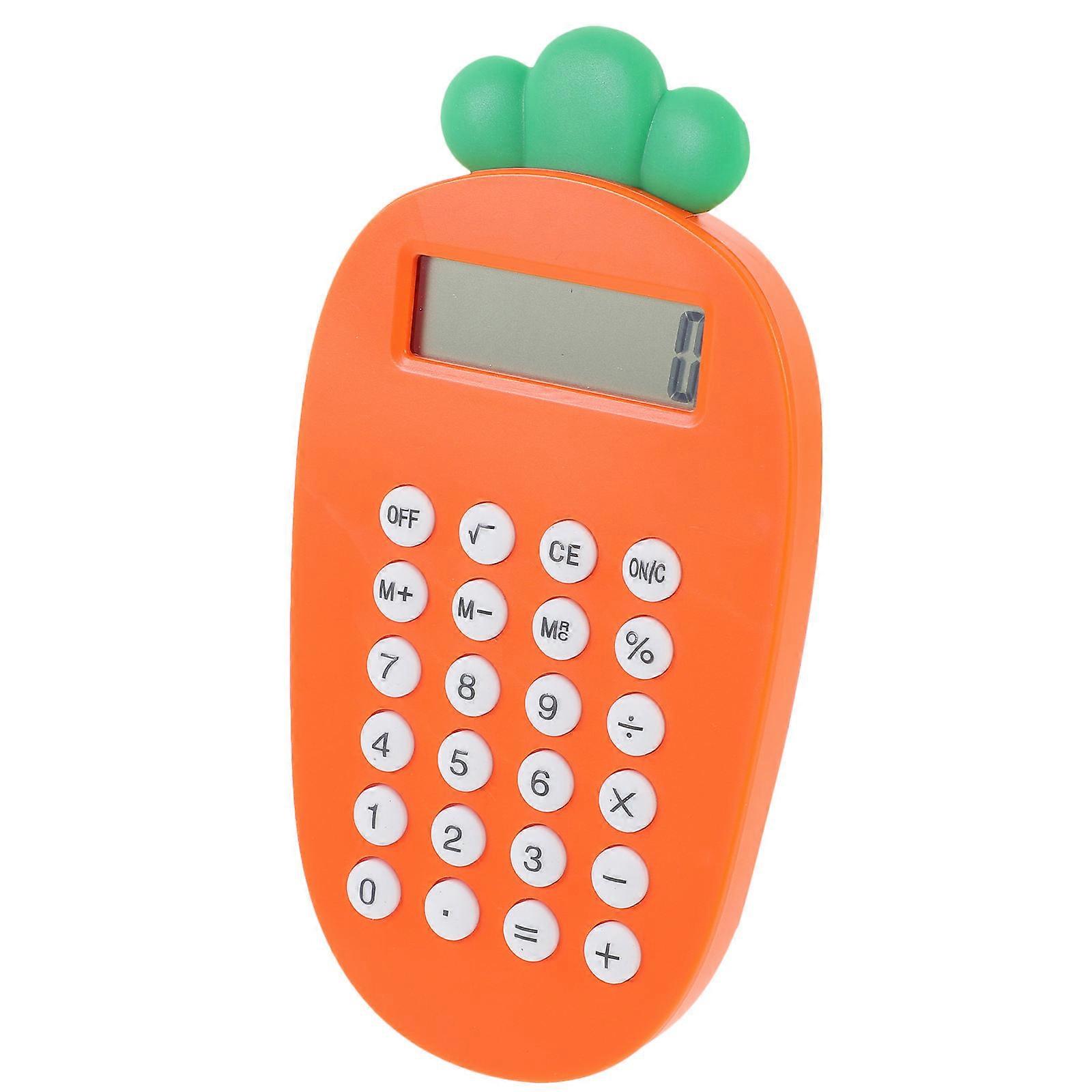 Electronic Calculator for Calculating 3Pcs Orange Portable Office Pocket Tool