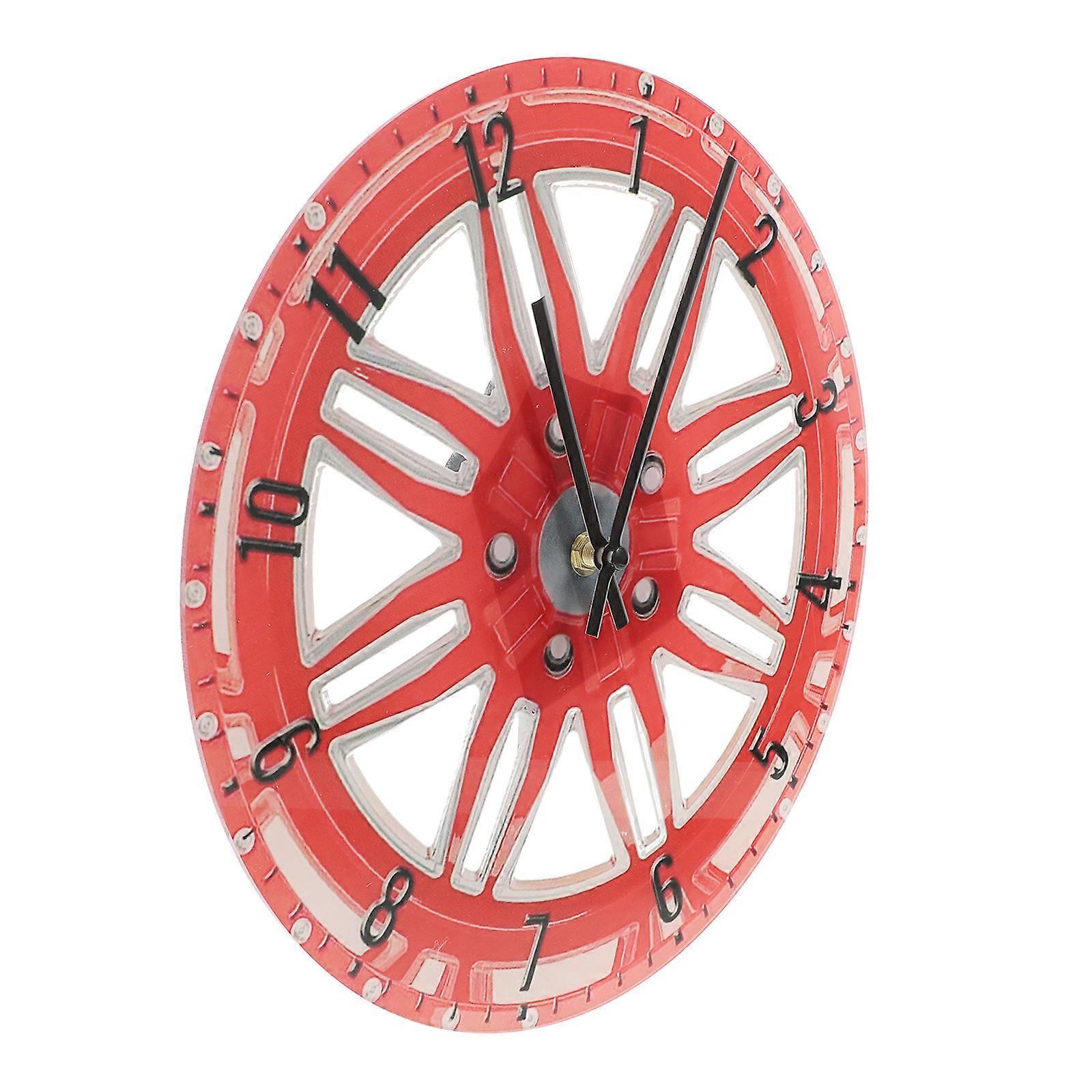 Creative Car Wheel Wall Clock with Quartz Movement for Living Room