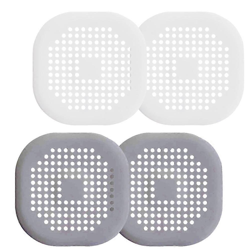 Sink Strainer Plug For Bathroom Use White 4Pcs
