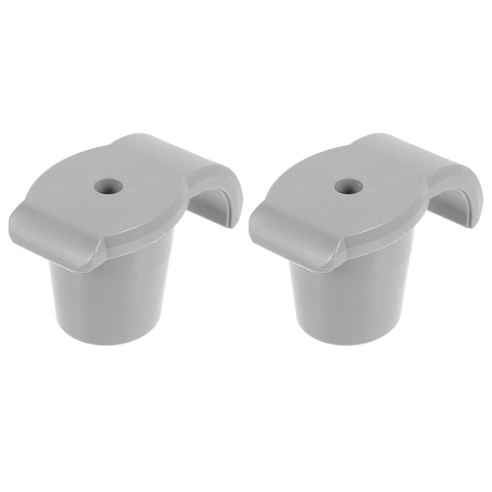 Walker Ski Glides Anti-Slip Walker Skis Replacement 2Pcs Grey Plastic