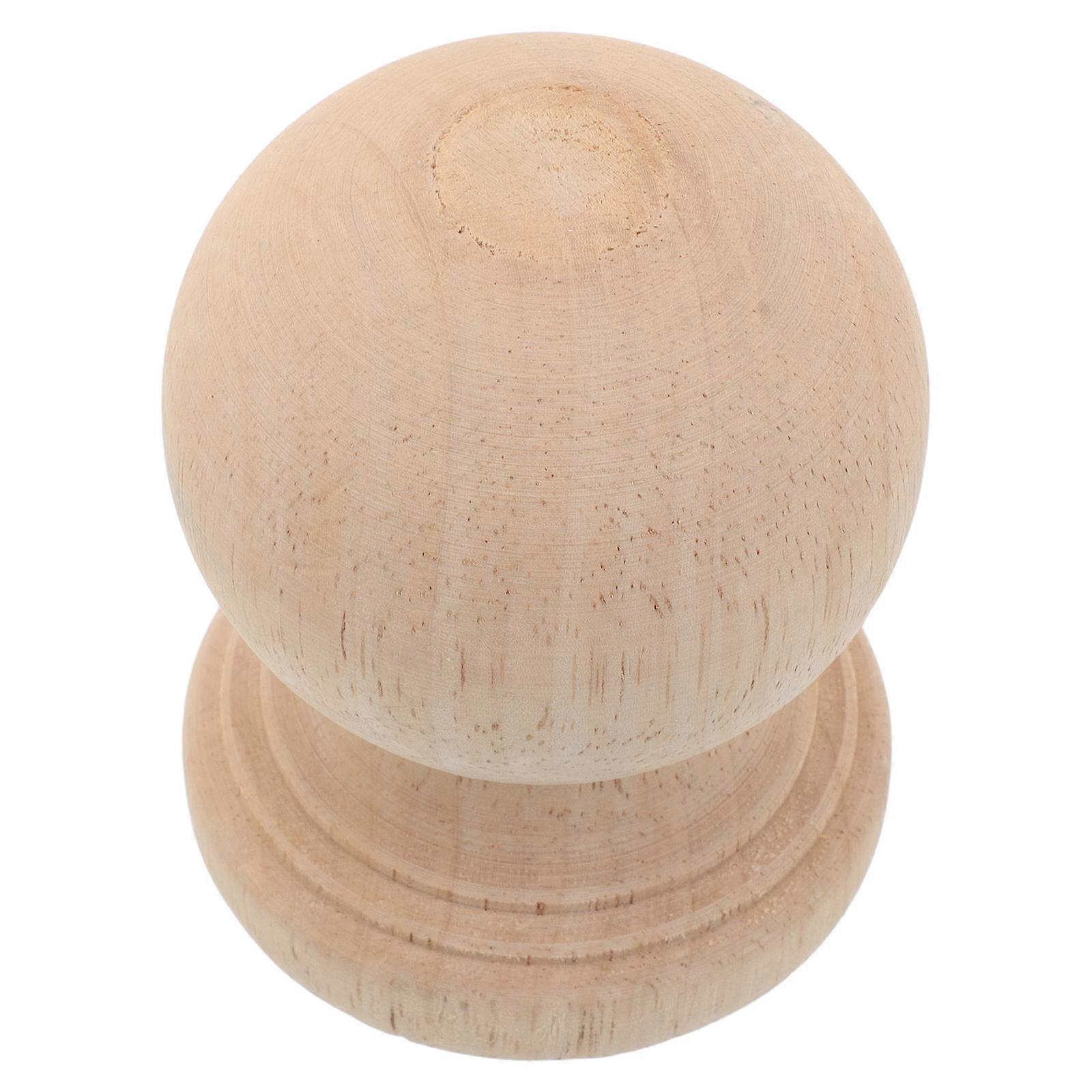 Rustic Wood Ball Finial for Bed Post Vintage Topper
