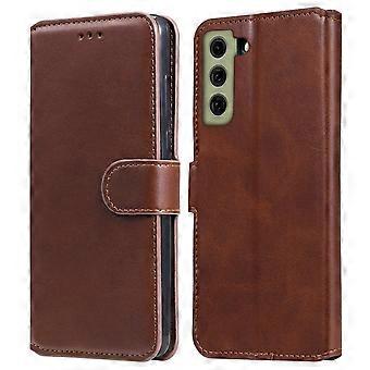 Funda de piel tipo cartera resistente a arañazos con soporte para Samsung Galaxy S21 FE