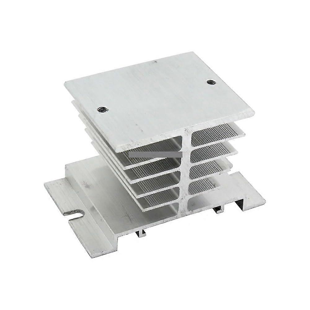 Solid State Relay Heat Sink 40A Single Phase Aluminum Radiator 80x60x50mm Efficient Cooling