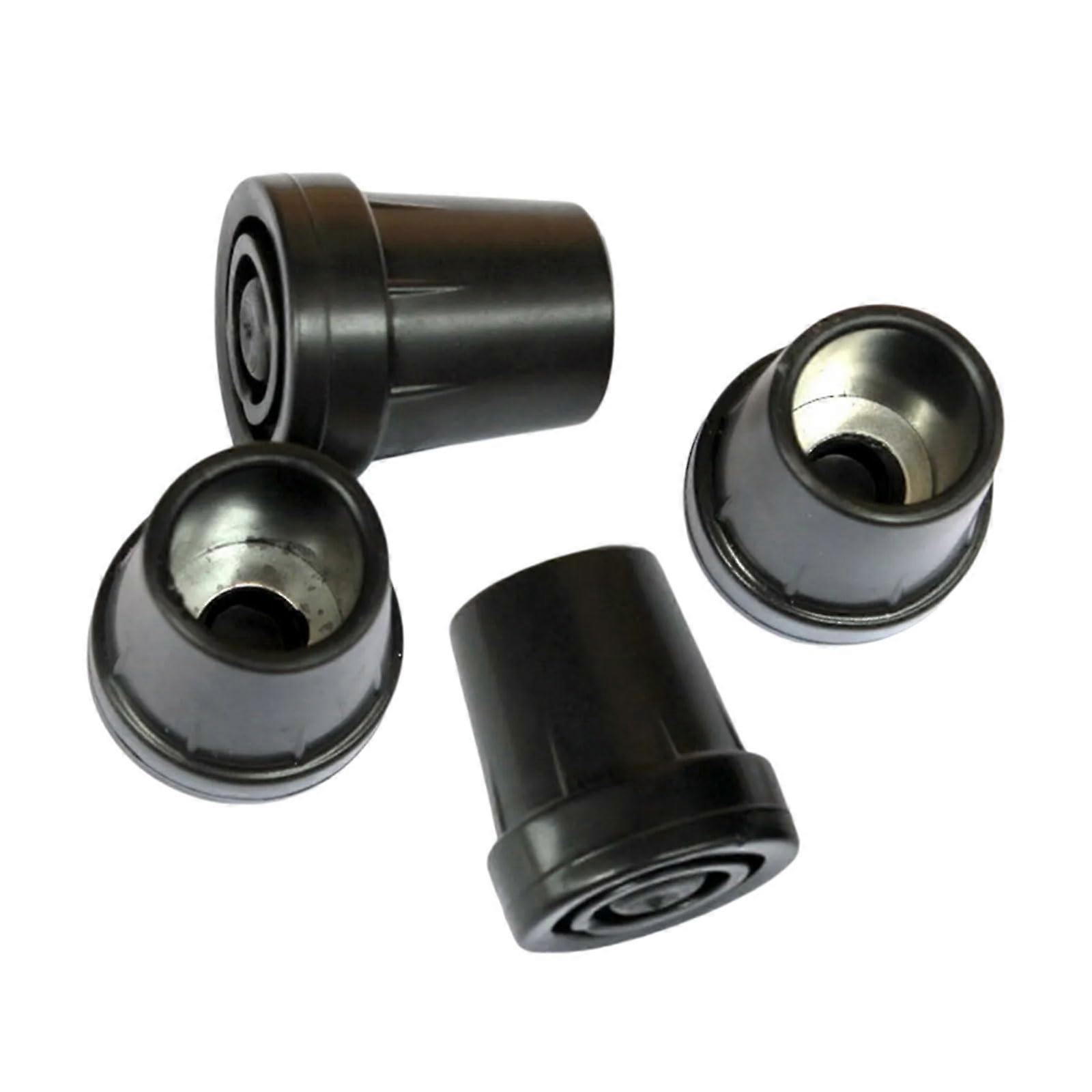 4Pcs Trekking Pole Tips with Shock Absorption and Noise Reduction Rubber Walking Stick Caps