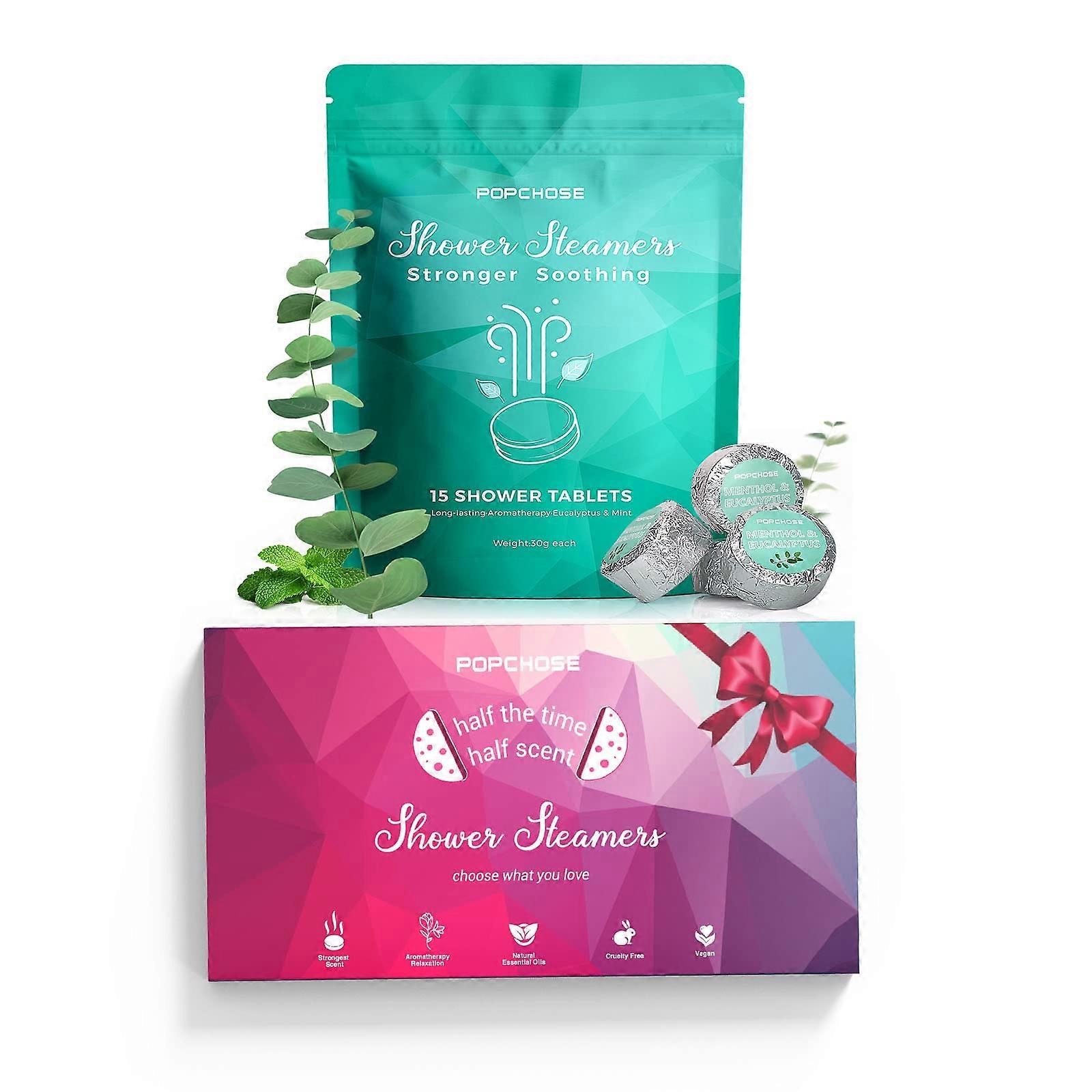 Shower Steamers Aromatherapy Tablets 8 Pack and 15 Eucalyptus Mint Splitable Design LongLasting Aroma