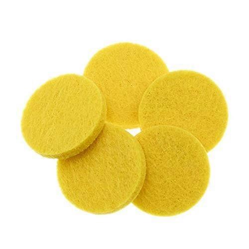 22mm Dark Yellow Aromatherapy Felt Pads for Essential Oil Diffuser Necklaces 20pcs