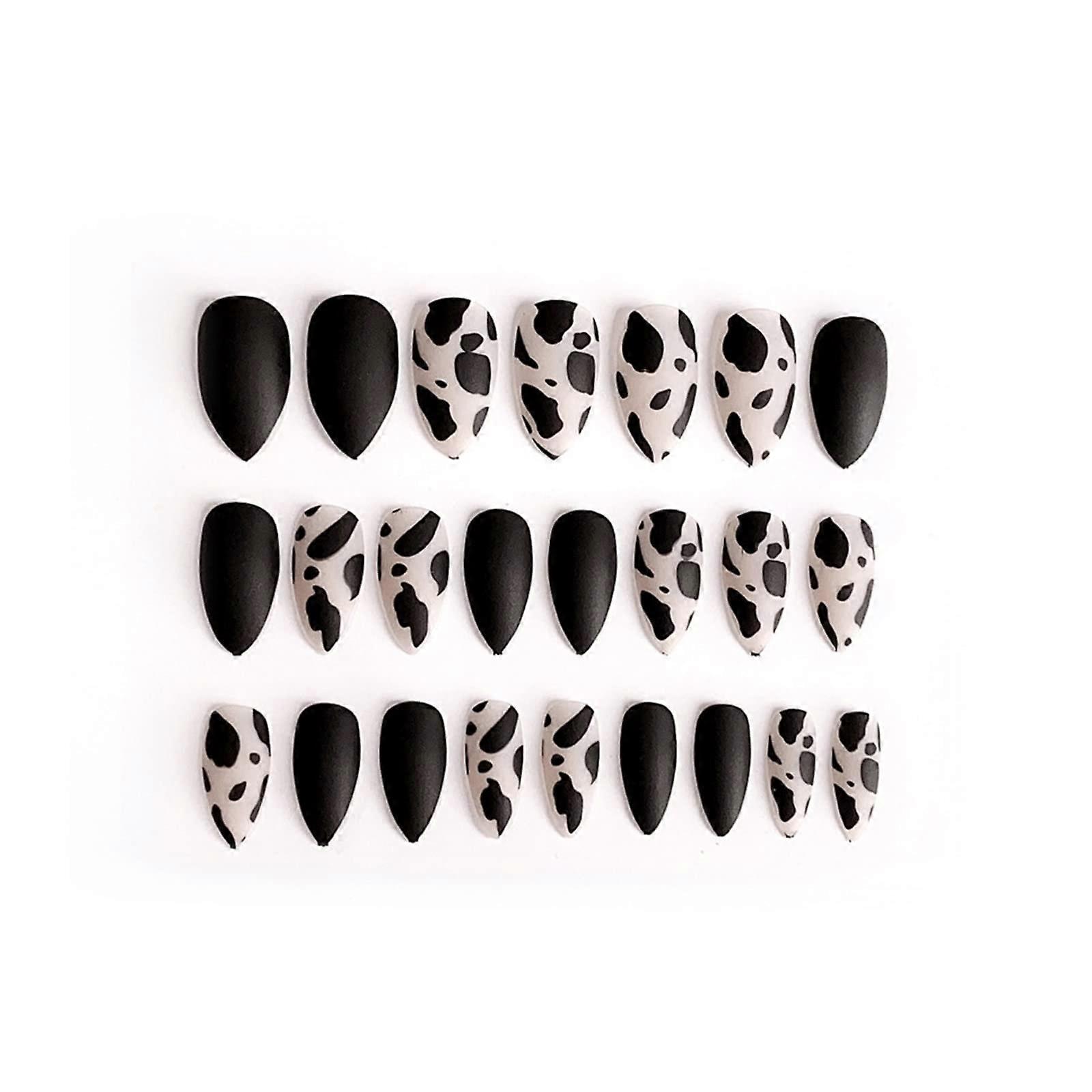 Matte False Nails Set Full Cover Press On Nails with Adhesive Multiple Sizes Reusable Acrylic