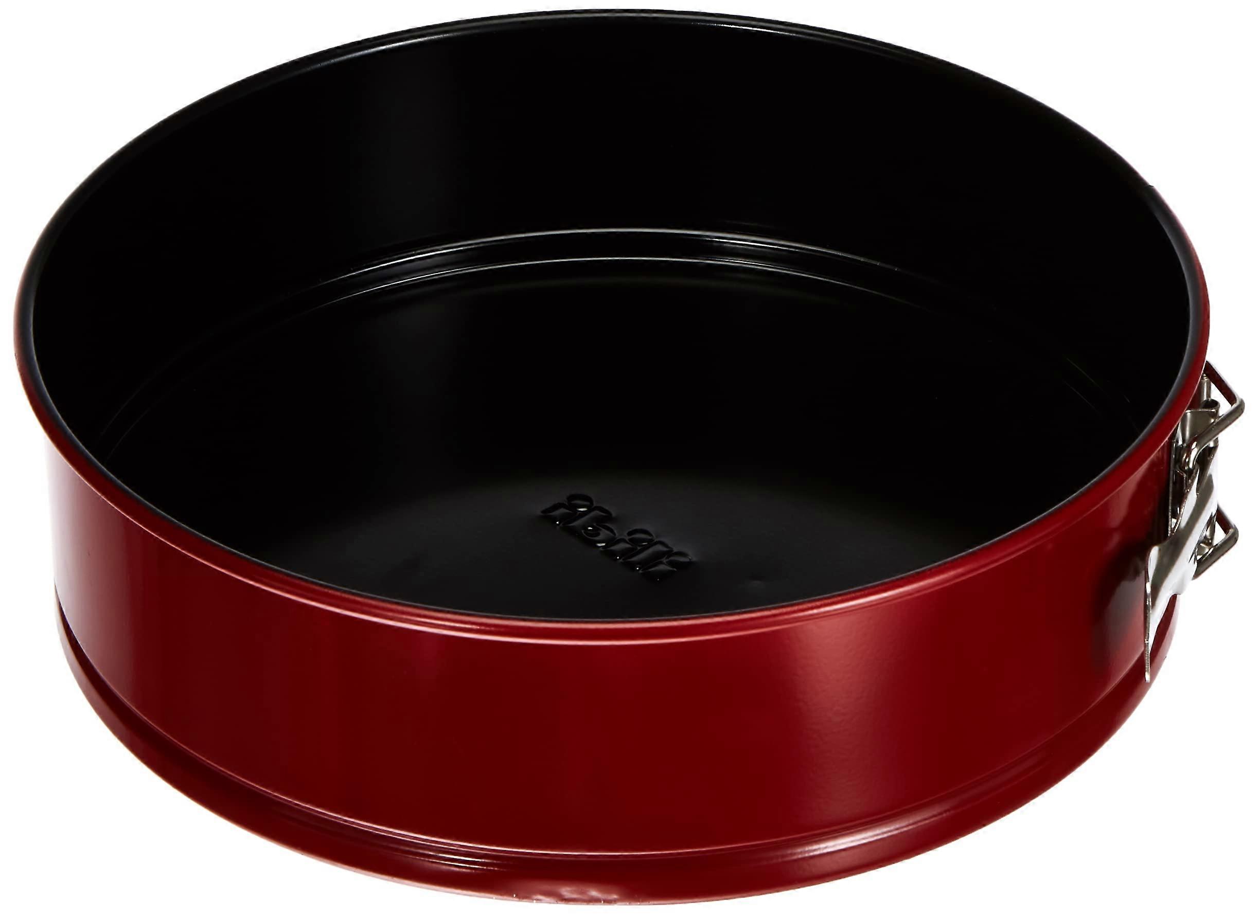 24cm Red Aluminium Springform Cake Pan with Nonstick Surface and Quick Release Latch