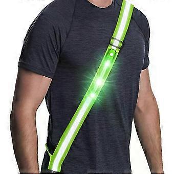 Faixa refletora para corrida noturna com 3 modos de iluminação intermitente, recarregável, 1 unidade.