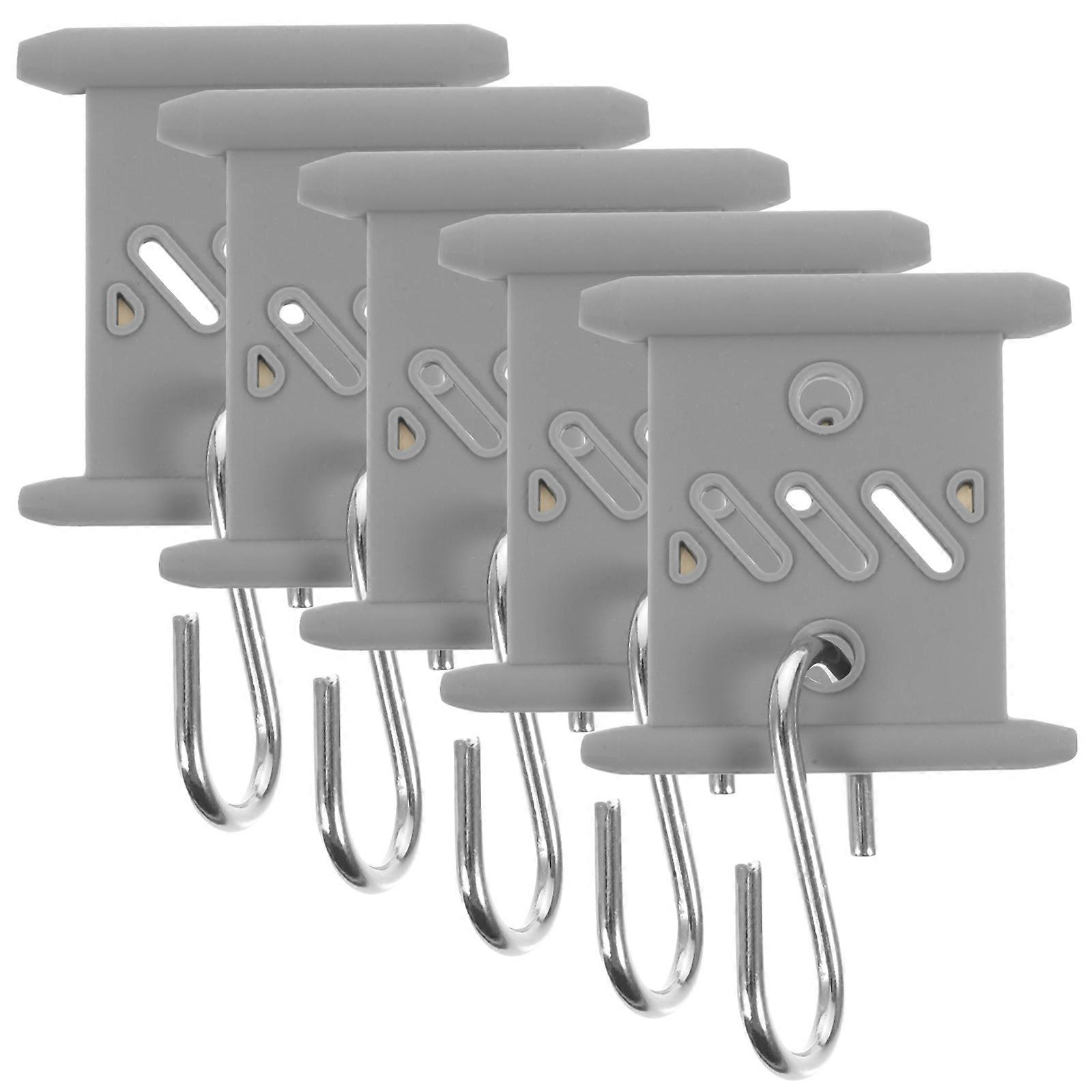 Rubber Hook Awning Hook for Outdoor 5Pcs Camper Hooks Durable Grey Iron