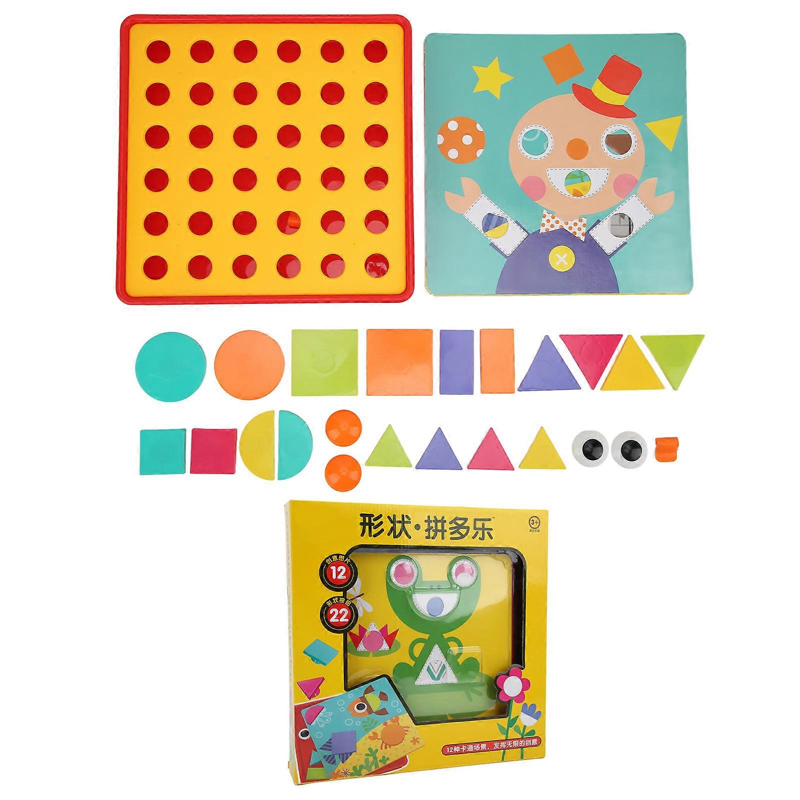 Kids Puzzles Interactive Educational Fine Workmanship Lightweight Plastic Material Pattern Blocks