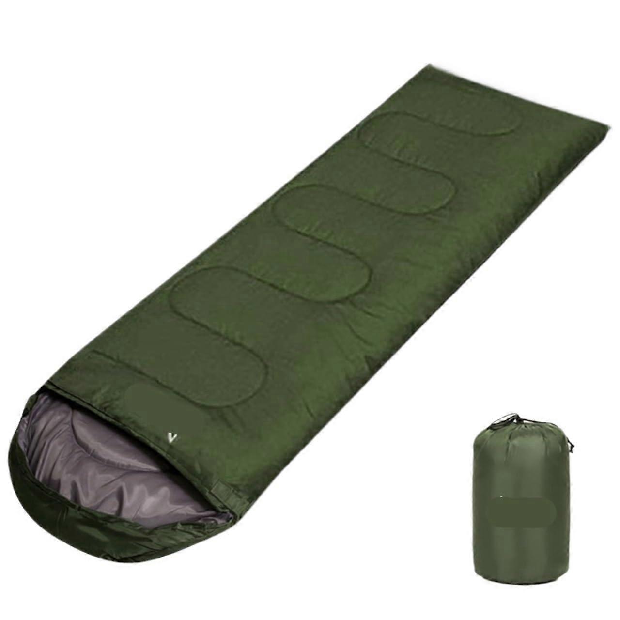 Ultralight Camping Sleeping Bag with Compression Sack for Hiking Backpacking Green