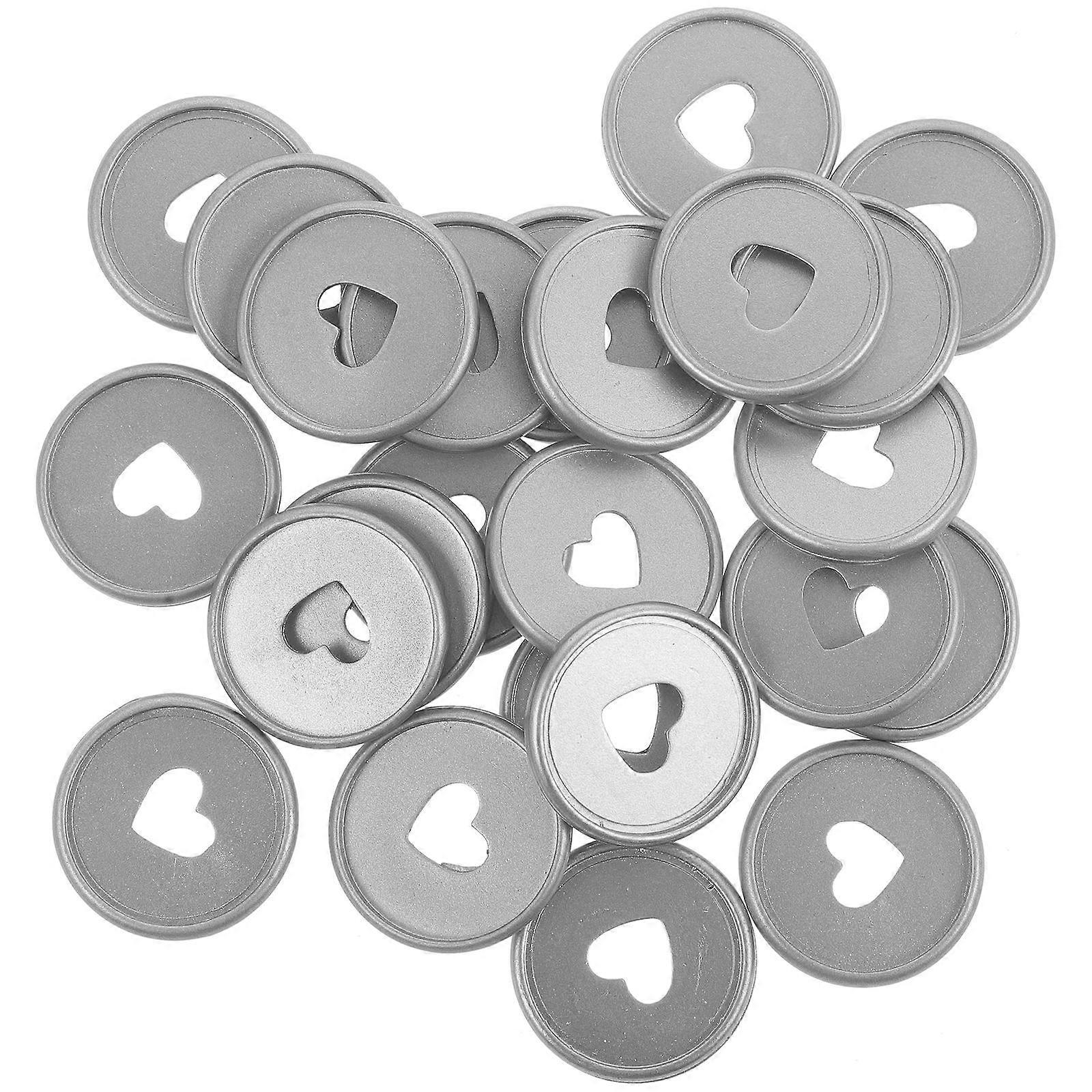 Planner Binder Rings Heart-Shaped Loose-Leaf Discs 72Pcs Silver