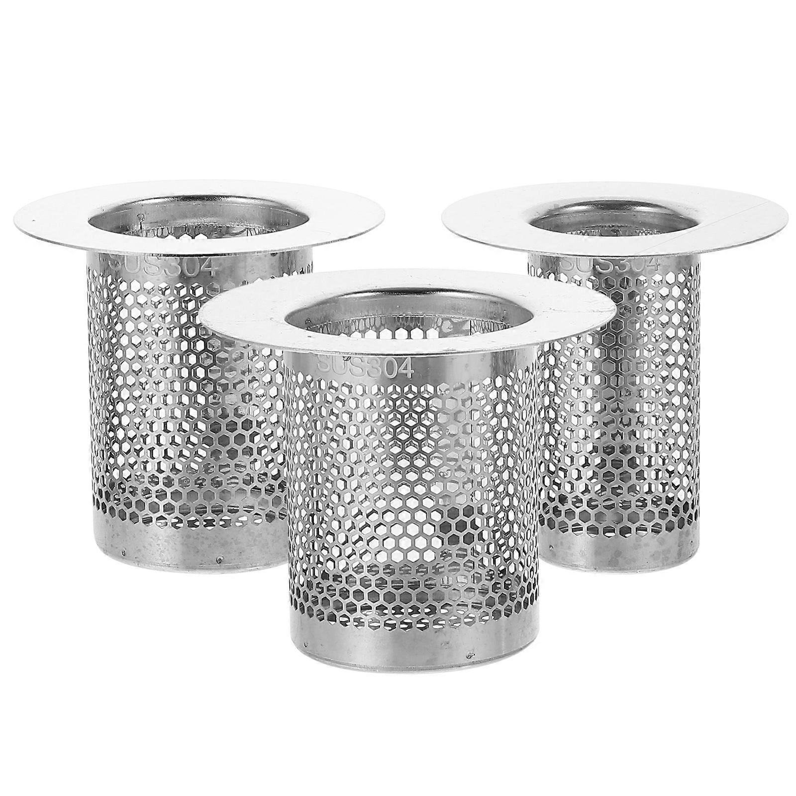 Kitchen Sink Strainer for Drain Filtering Stainless Steel 3Pcs