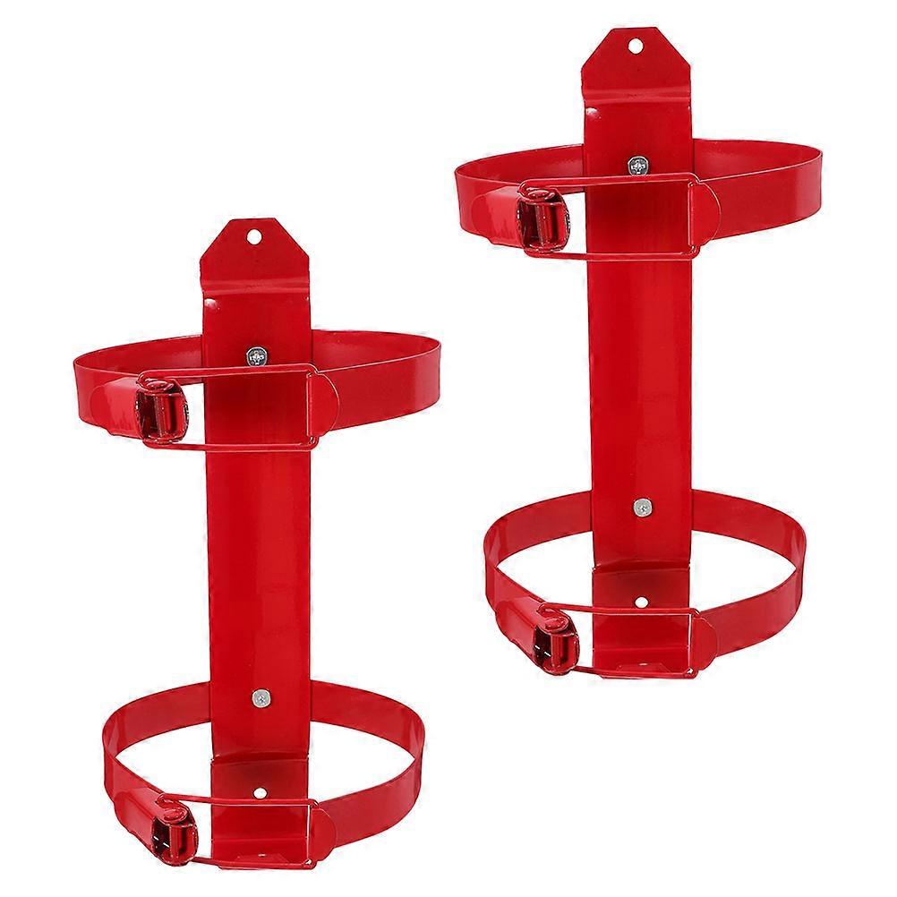 Fire Extinguisher Bracket Wall Holder Extinguisher Mounting 2Pcs Red