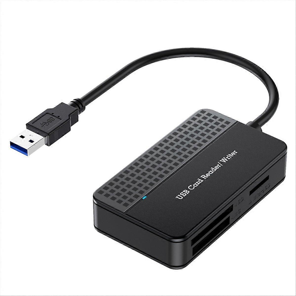 Reader 4-In-1, TF SD MS Card Reader Multi Card Adapter External for Computer Camera USB 3.0 Interfac