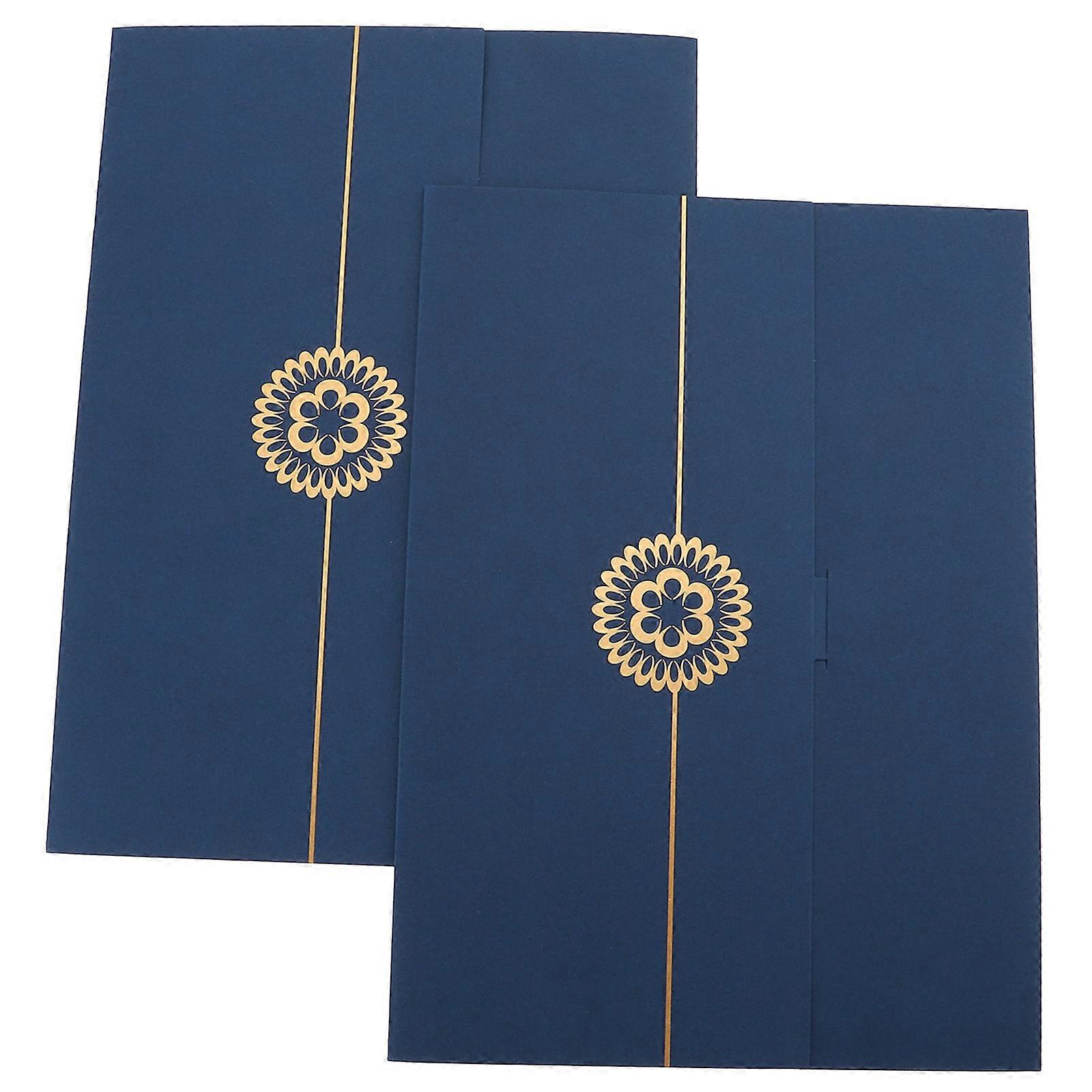 Certificate Envelope Paper Document Covers for Protection 6Pcs Blue Material