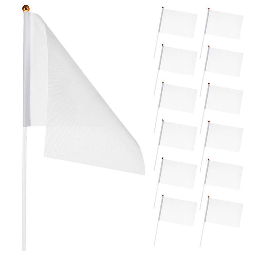 Referee Flags White Polyester Handheld for Sports Matches 150Pcs