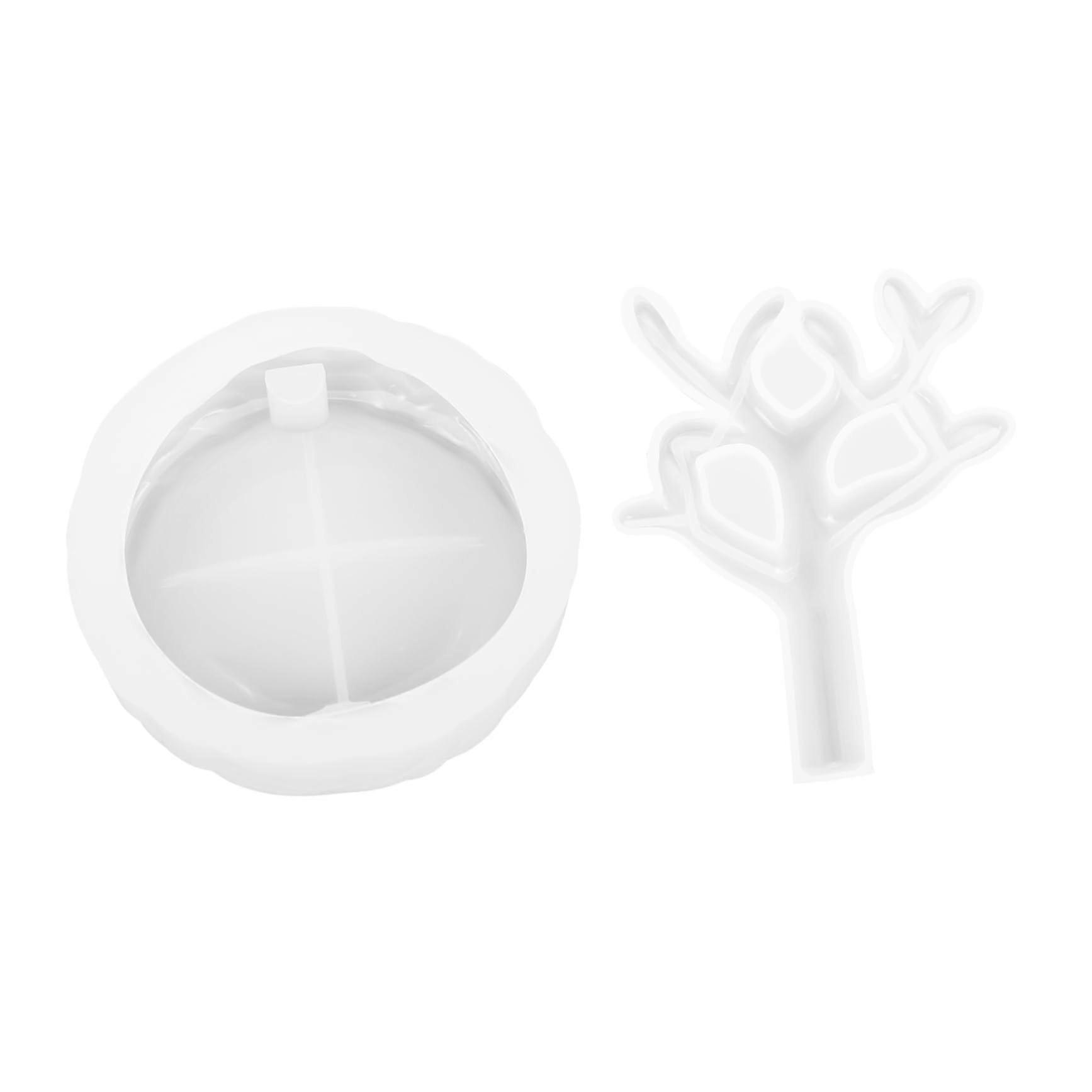 Tree Bud Silicone Mold with Storage Box for Resin Casting and Easy Release Crafting