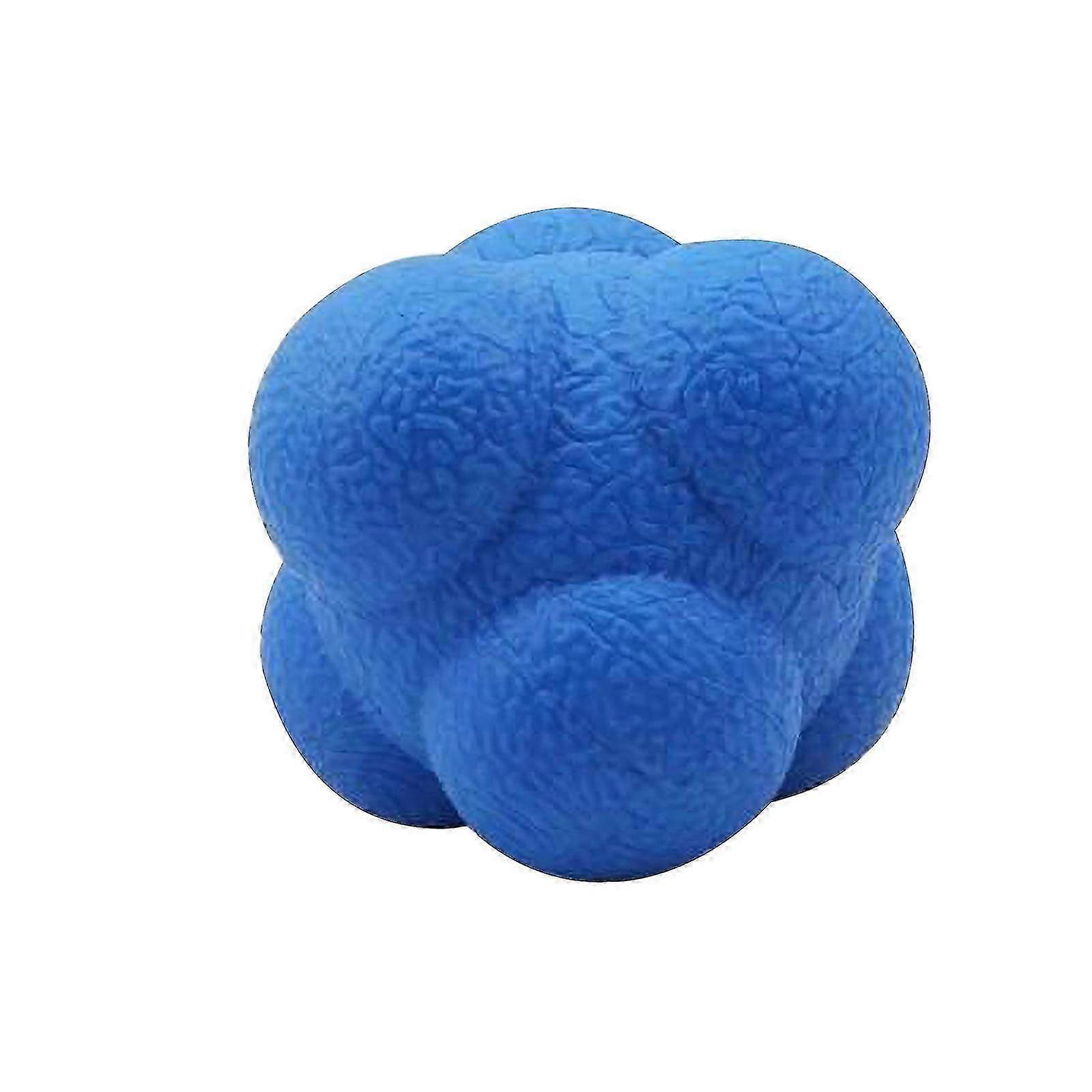 Hexagonal Ball Reflex Trainer Sensitive Reaction Ball Agility Speed Trainer(1 pcs, blue)