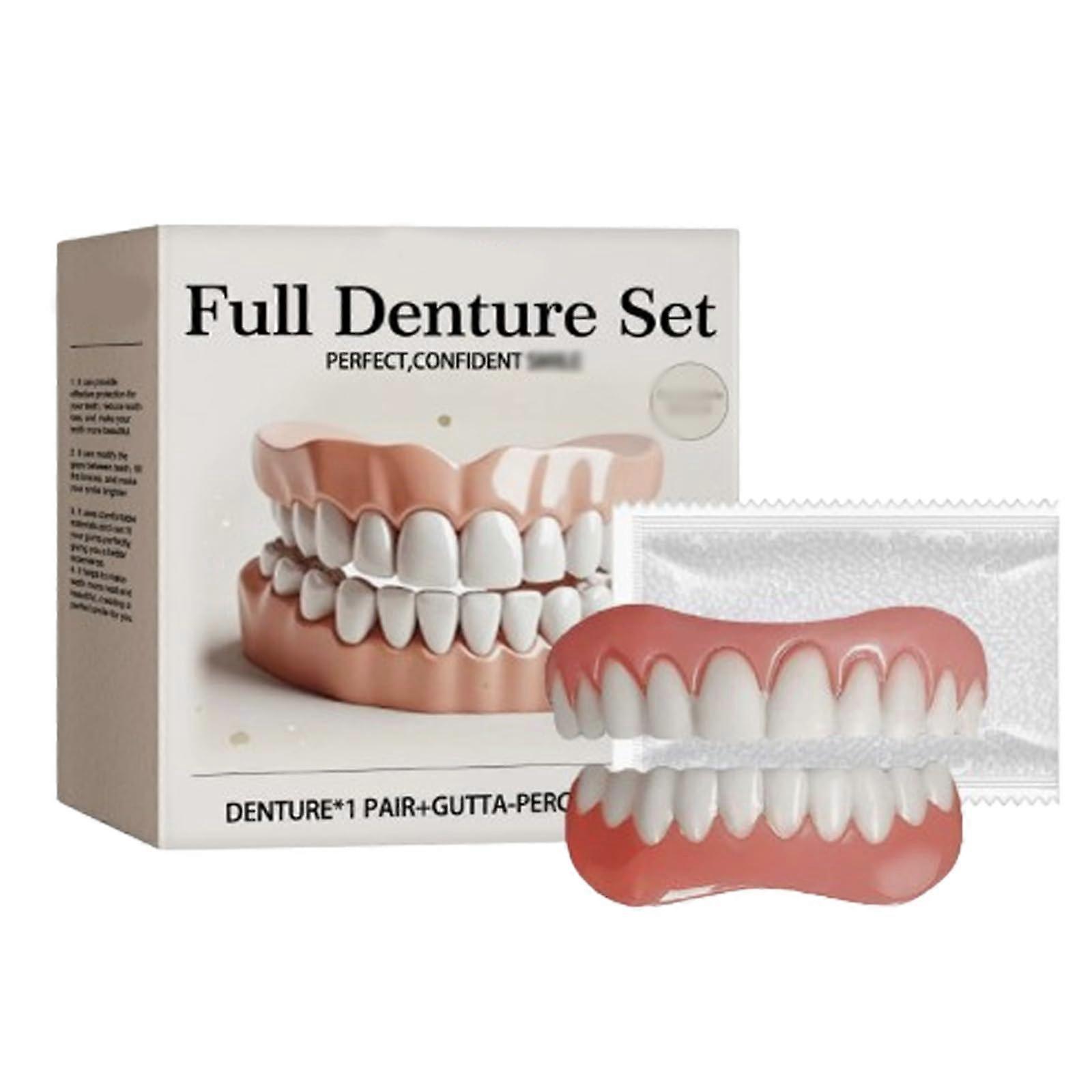 Dentures Silicone Reline Kit for Upper and Lower Full Replacement Set 1 Pack