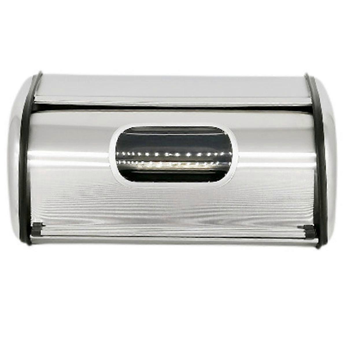 Bread Bin Bread Box Bread Holder Storage Container with Small Window for Kitchen Countertop Iron Bread Bin Bread Storage