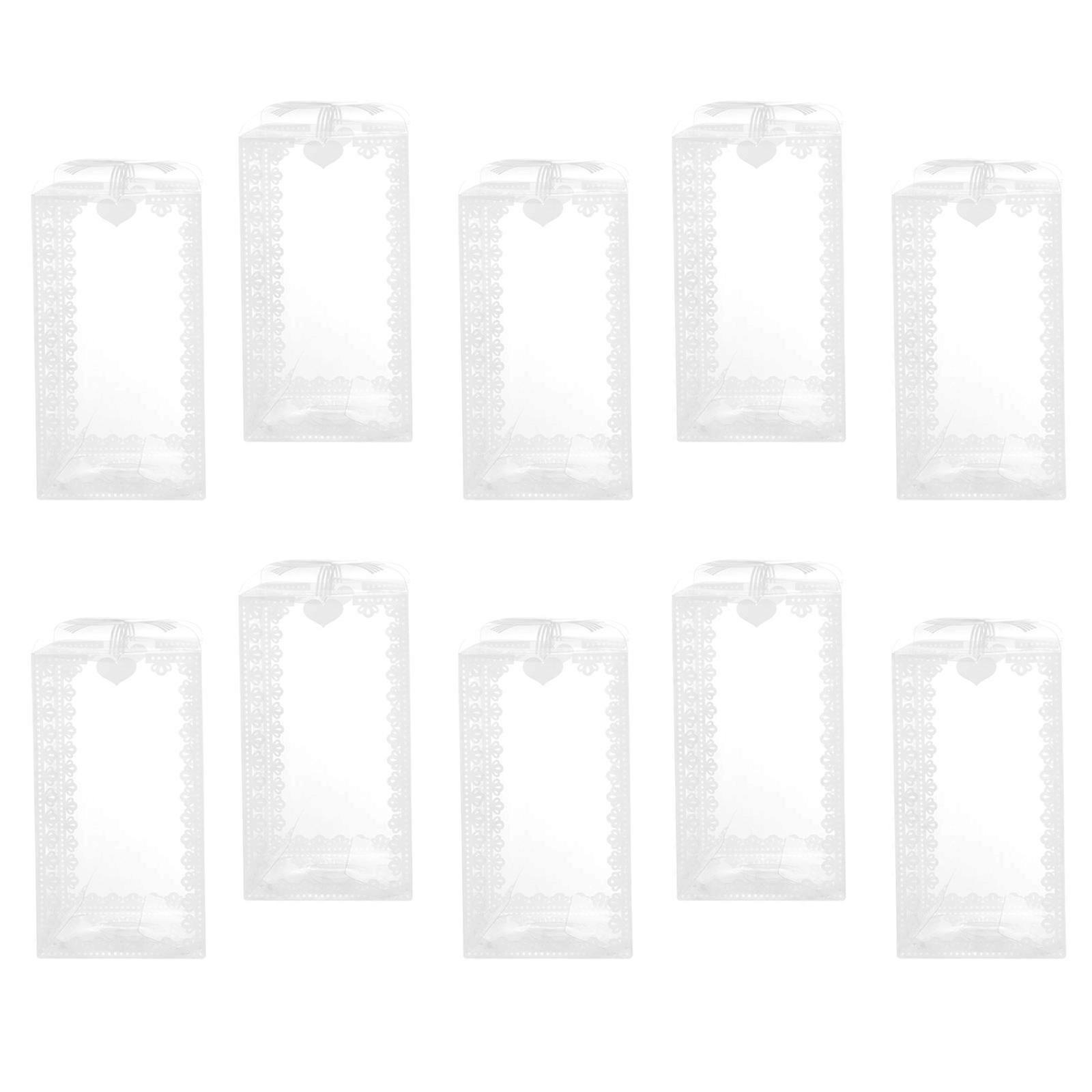 Wedding Candy Packaging Transparent PVC Boxes for Storage 20Pcs